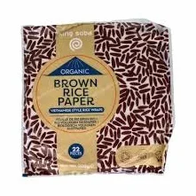 Papel de Arroz Integral 2x200g | Láminas Flexibles para Rollitos | 100% Grano Entero | Sin Gluten | Vegano