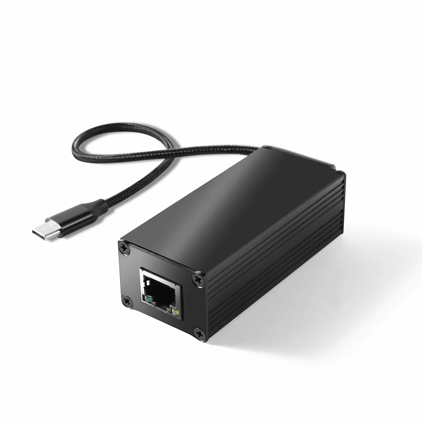 25W Gigabit PoE a USB-C Driver Converter para Teléfono/Tablet, Salida de Alimentación PoE a Type-C con Ethernet 2 en 1, Salida Adaptable 5V/9V/12V/15V/20V, Plug & Play (GPD2CAT-20V)