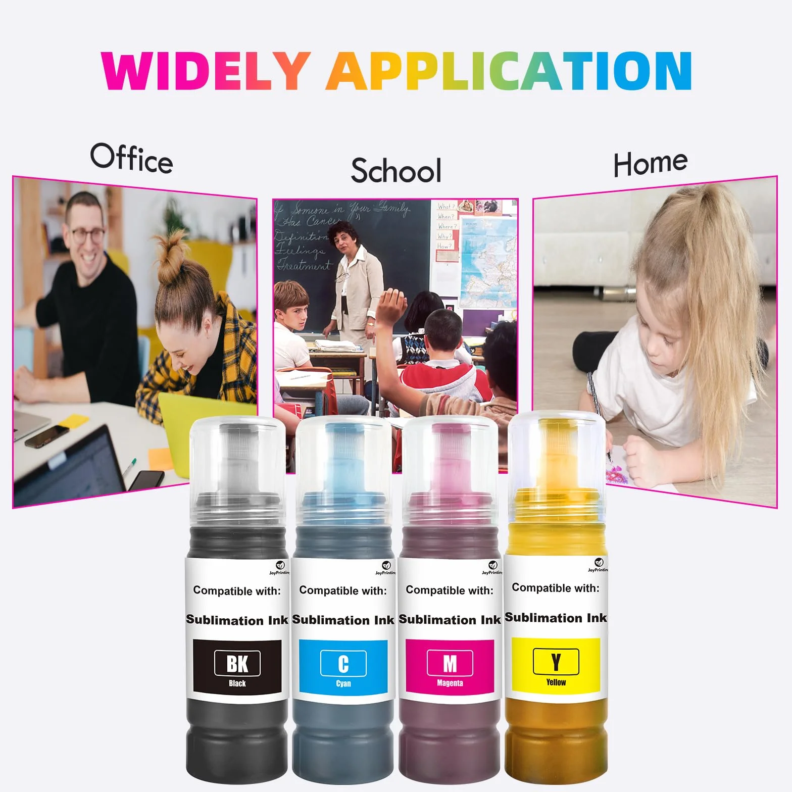 Tinta de sublimación compatible con 2810 1810 2710 2714 2711 2726 2850 2820 2830 2815 2820 2856 2876 2750 2700 2870 2871 281 1 286 0 Impresora 2861 3850 4850 4500 2650 (BK/C/M/Y, paquete