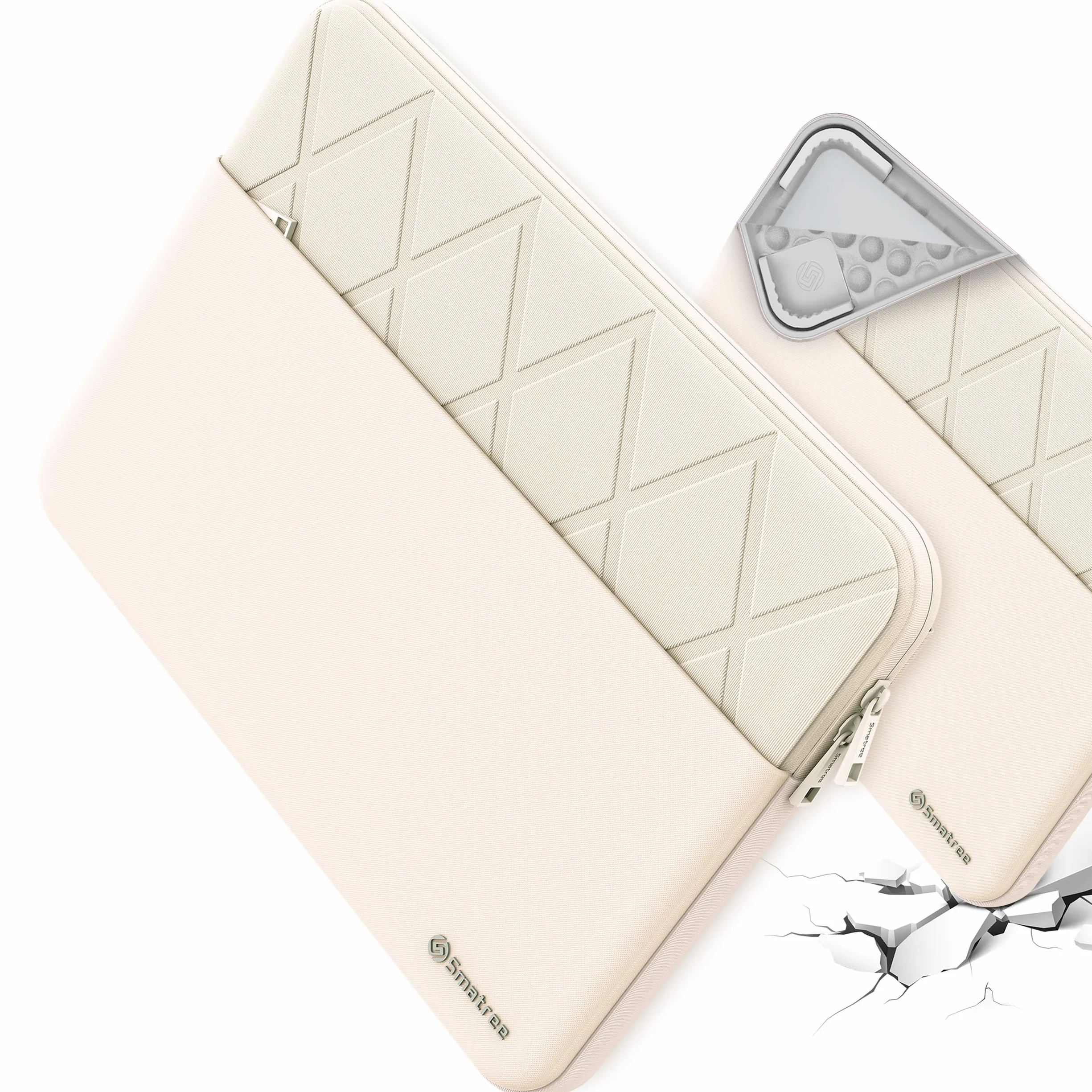 Smatree Funda para portátil Lenovo IdeaPad Gaming 3i Gen 6/7 de 15.6 pulgadas, para IdeaPad Gaming 3 con bolsillo para accesorios, cremallera YKK, diseño patentado a prueba de golpes, color blanco