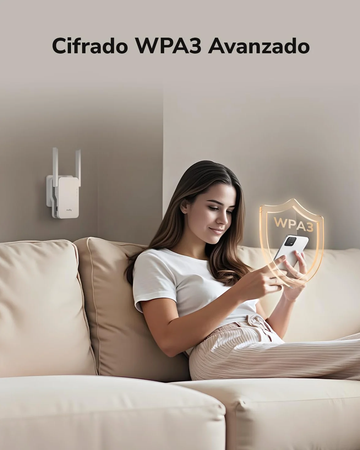 Cudy BE3600 - Amplificador de señal repetidor Wi-Fi 7 de doble banda con puerto Gigabit Ethernet, punto de acceso, configuración de aplicación, malla y soporte de aplicación, RE3600