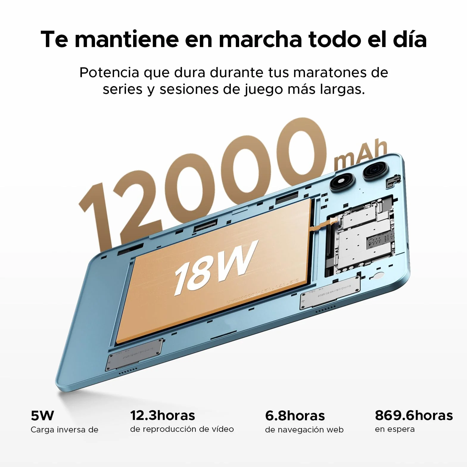 P13 Pro Tablet 13 Pulgadas 120Hz Android 16, 48GB RAM + 256GB ROM(TF 2TB), Tablet con Teclado y Lapiz, T7280 Octa-Core, 12000mAh/18W, 16MP+8MP, Gemini AI, Widevine L1, Face ID, Dual SIM 4G, Azul