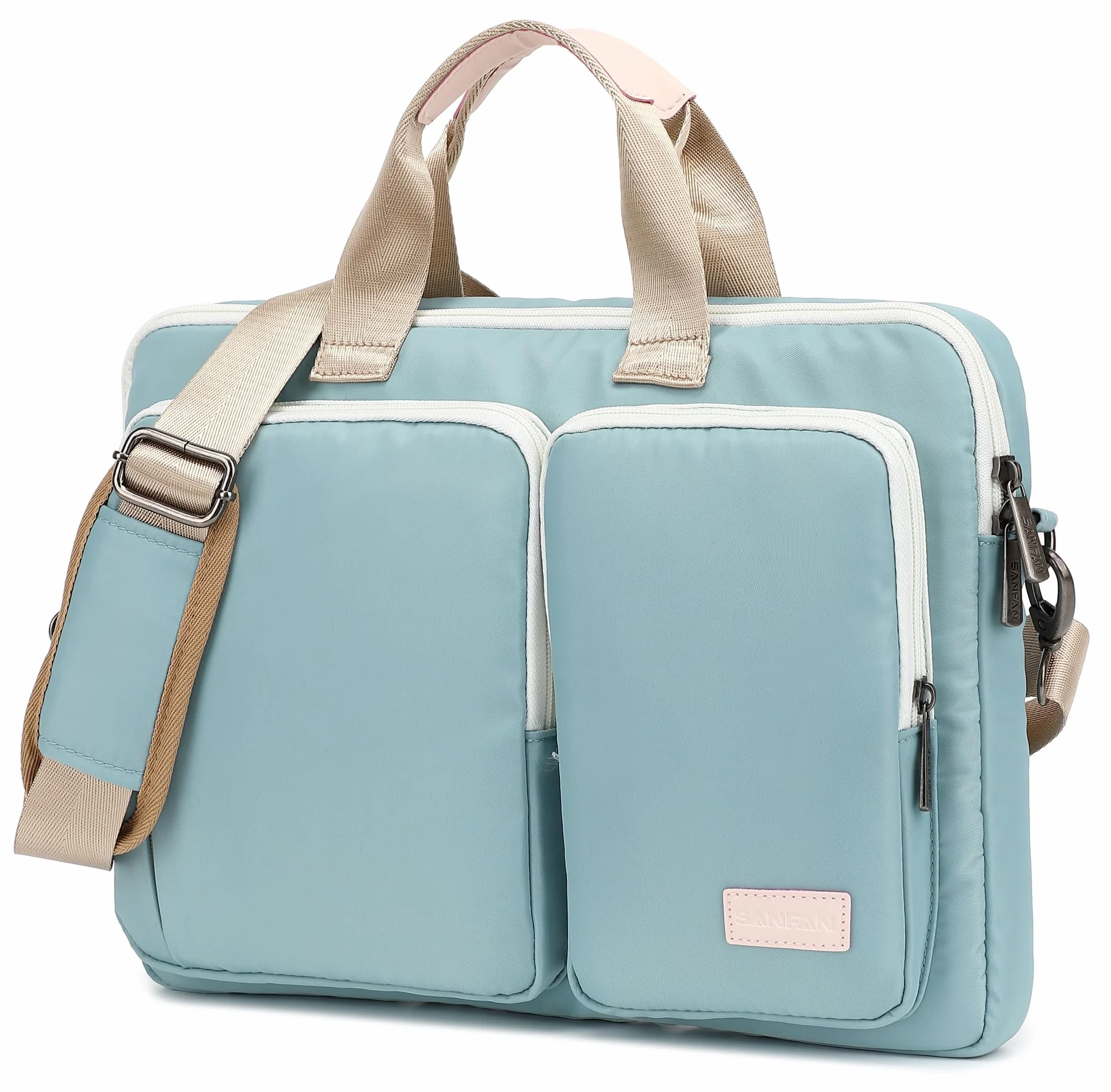 360° Protective 13" Laptop Shoulder Bag Sleeve Case (Azul Claro)