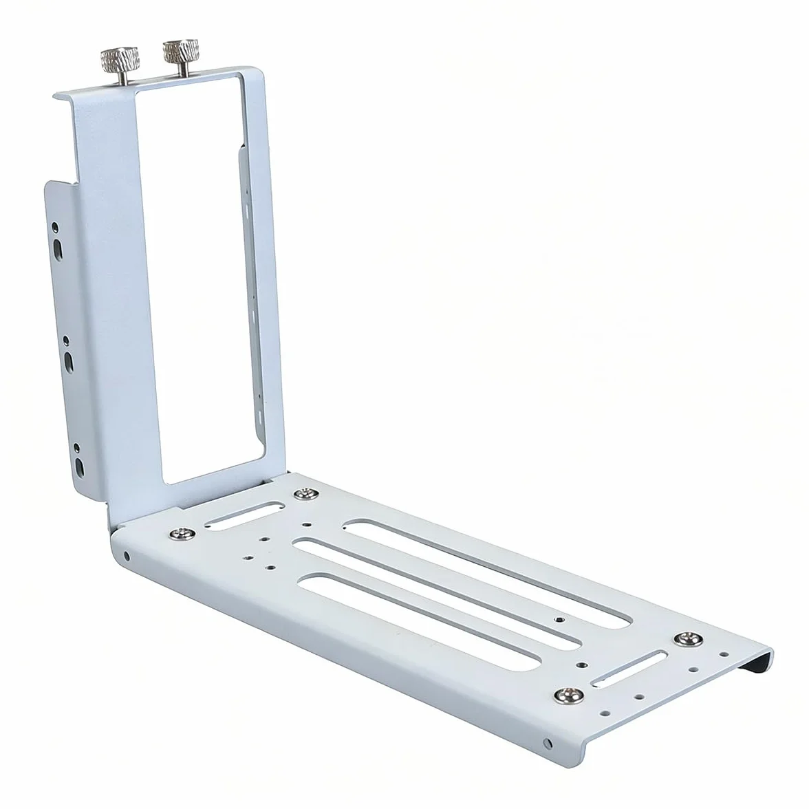 Soporte Vertical de Metal para GPU para Tarjetas gráficas en el chasis del Ordenador (Blanco)