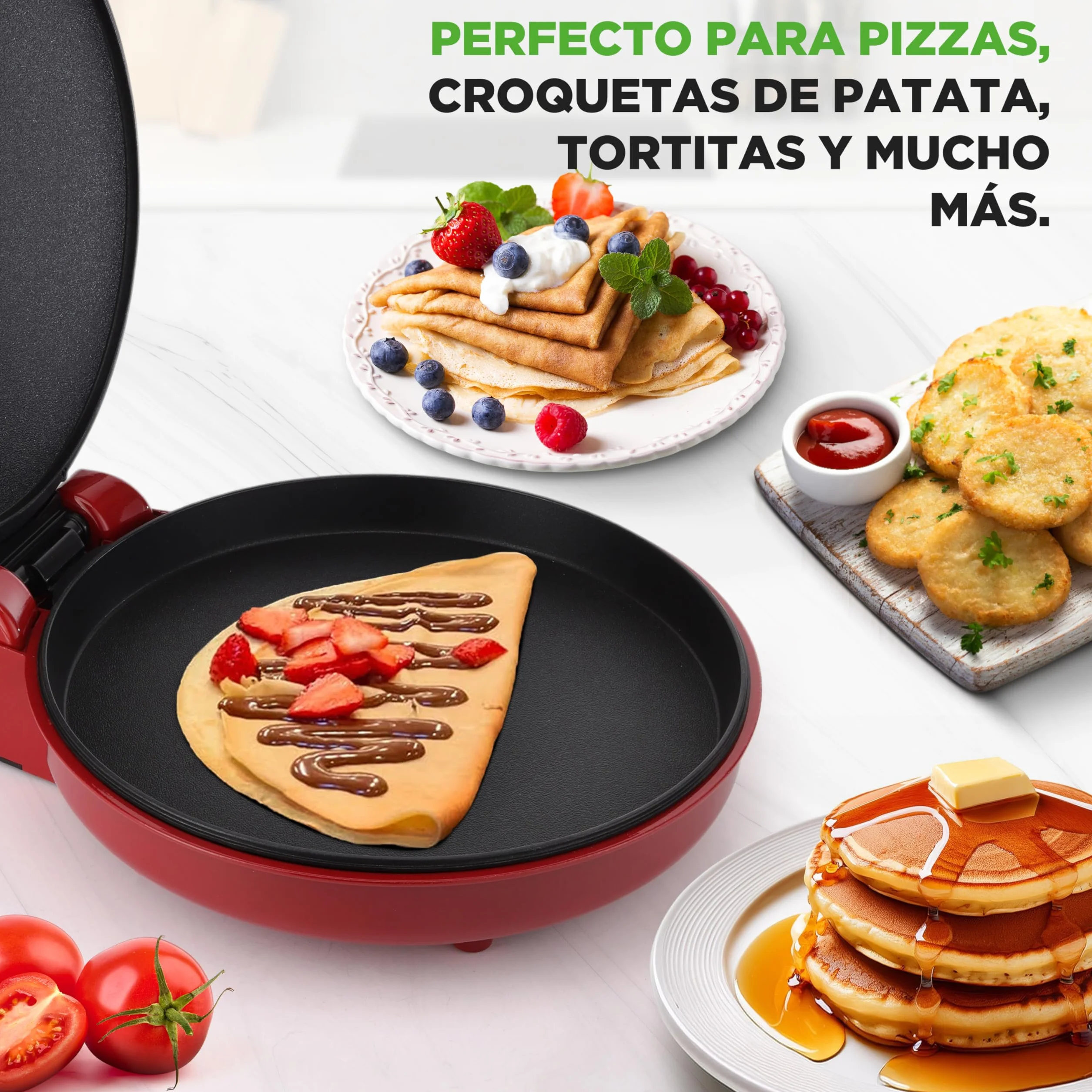 Nutrichef Horno para Pizza Eléctrico 30 cm 1500W Antiadherente