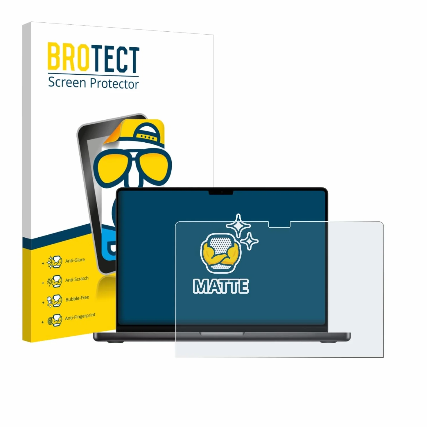 BROTECT Protector Pantalla Anti-Reflejos para Apple MacBook Pro 16" M5 2026 Película Mate Anti-Huellas