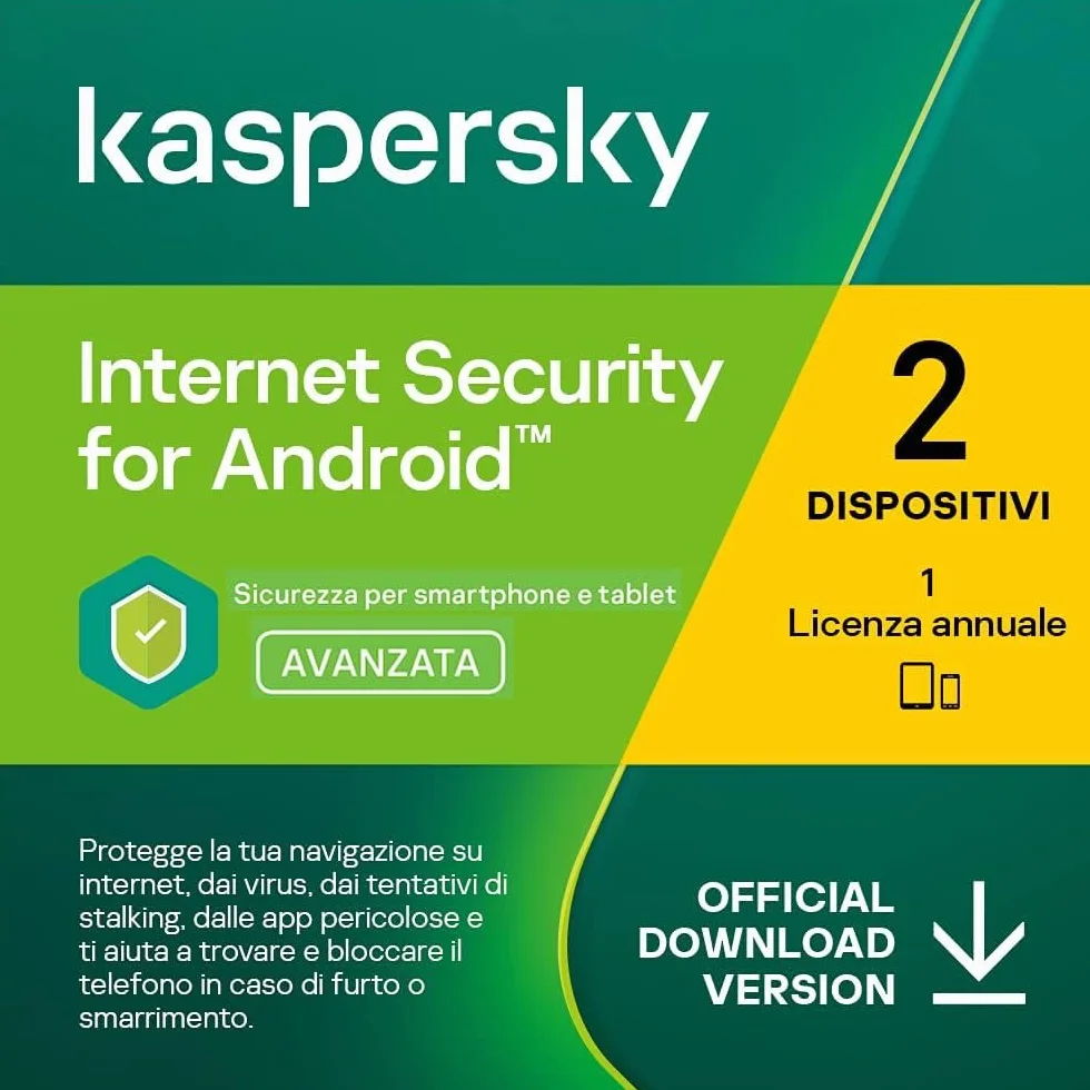 nextradeitalia Kasperski Internet Security for Android 2019-2025 - 2 Dispositivo - 1 año