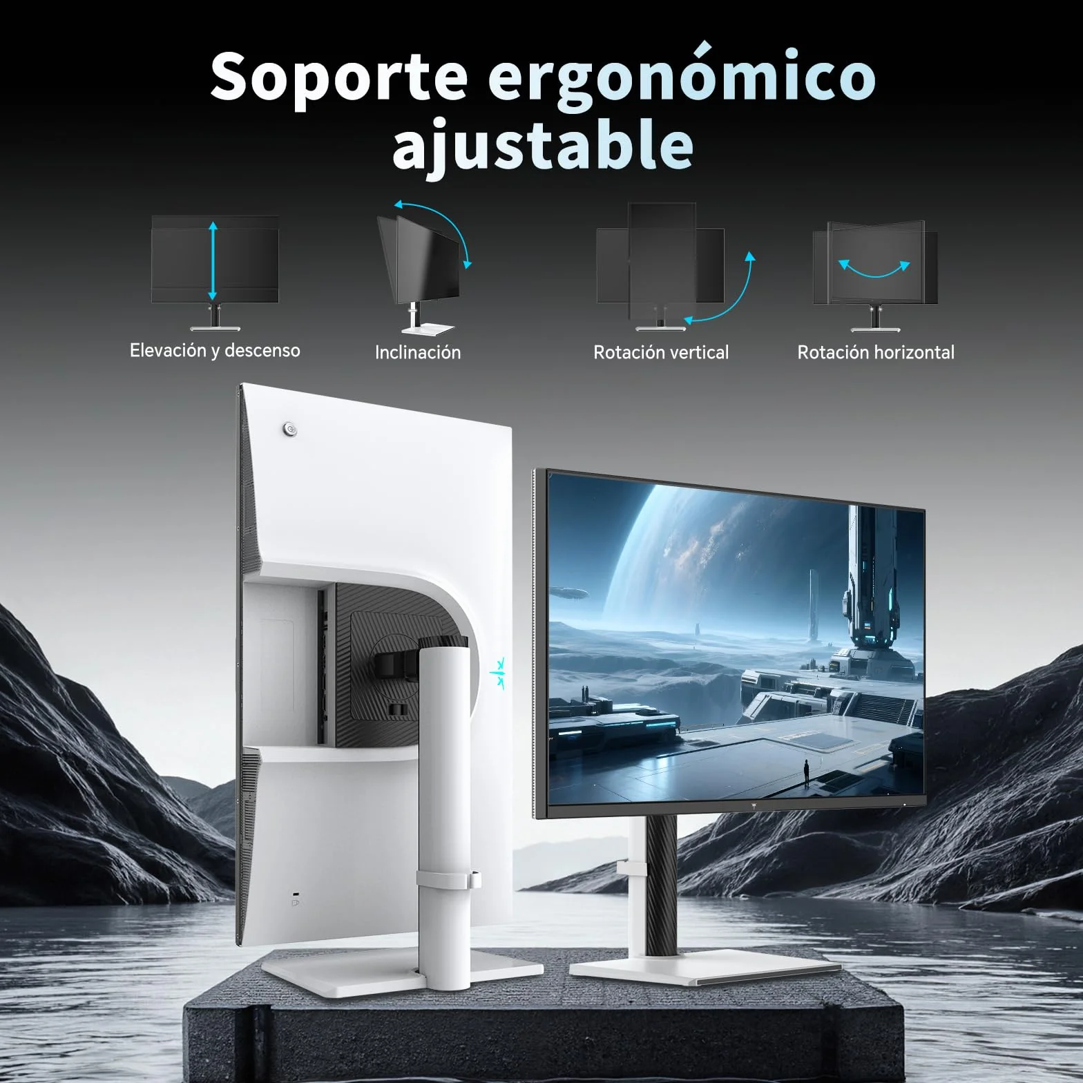 KTC Monitor Gaming 27 Pulgadas | 2K@200Hz | Altavoces Integrados | Fast IPS Panel | Tiempo de Respuesta 1ms (MPRT) | Brillo de 450 CD/m², HDR400 | Adaptive Sync | 131% sRGB, 97% DCI-P3, ΔE＜2 | Blanco