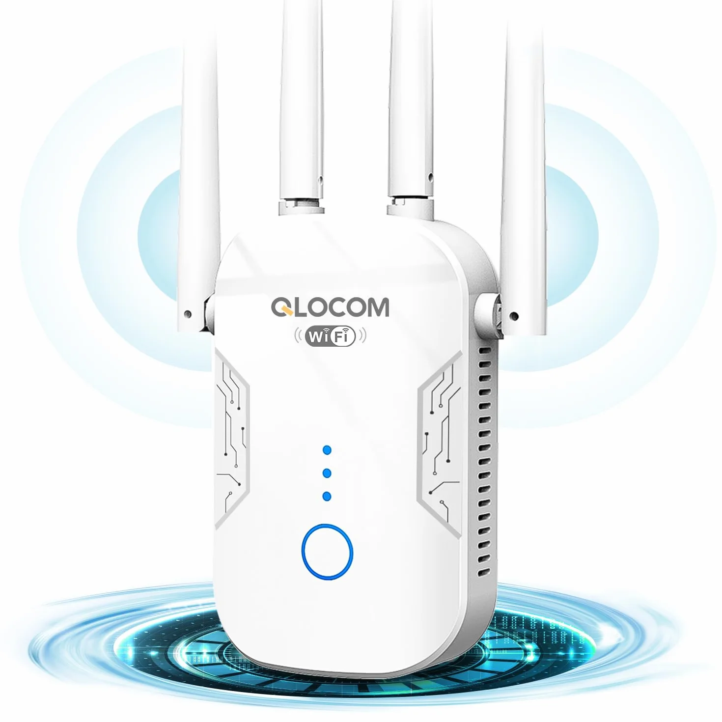 2026 Nuevo Amplificador Señal WiFi 1200Mbps Repetidor WiFi Largo Alcance, Doble Banda 5GHz y 2.4GHz WiFi Booster con WPS, Extensor WiFi Compatible con Todos los Routers