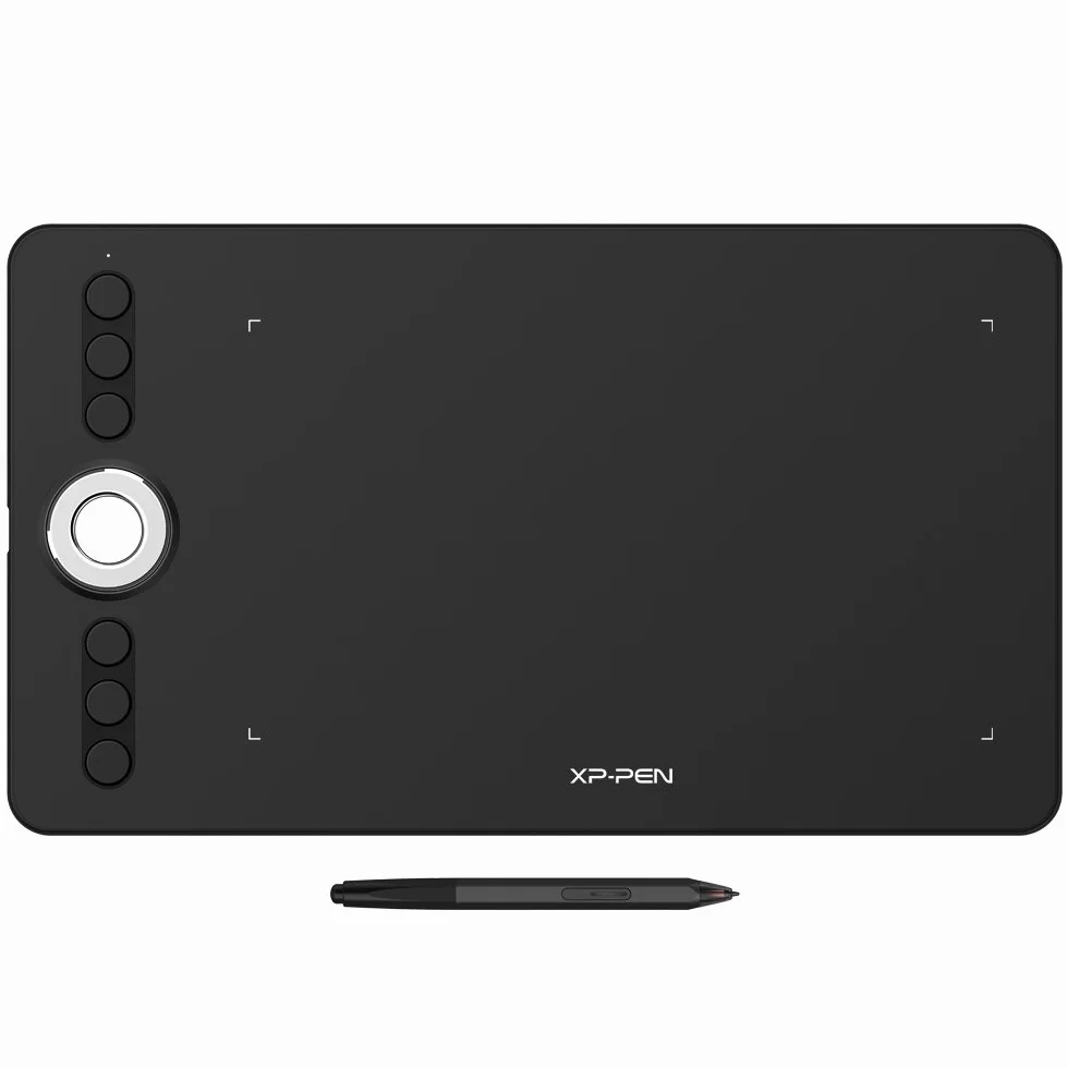 XP-Pen Deco 02 Tableta Gráfica Dibujo Digital con Lápiz P06 sin Batería 8192 Niveles de Presión y Teclas de Atajo, Tableta Digitalizadora Viene con el Último Software de Dibujo de ArtRage Lite