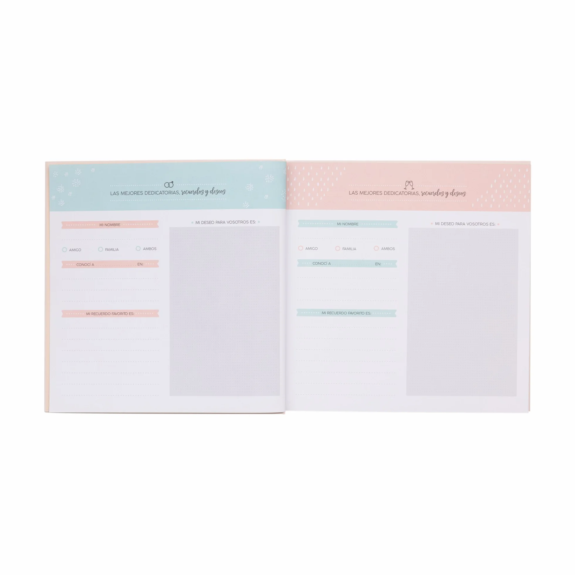 Mr. Wonderful MRW10 Libro de firmas de boda 24x25x1.5 cm