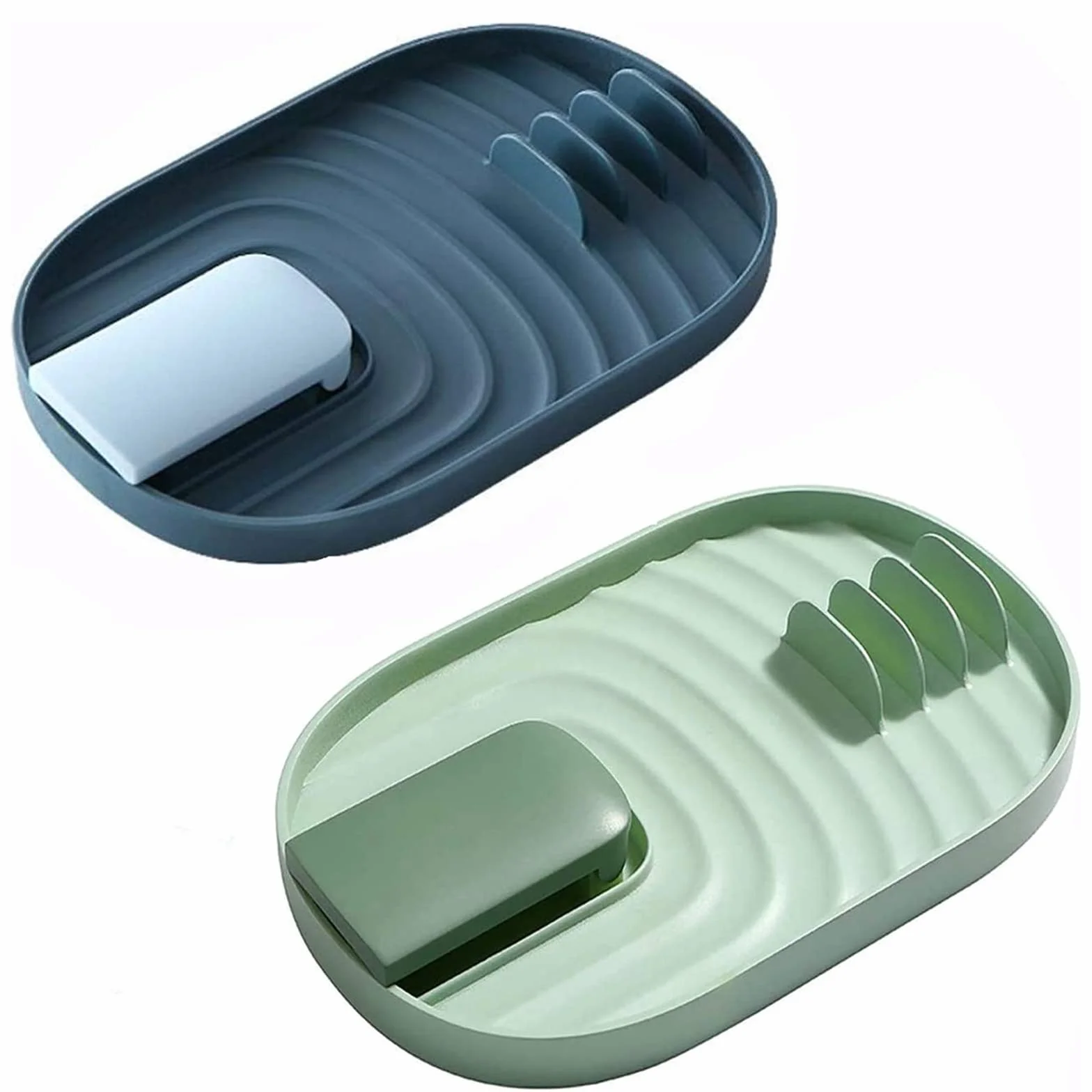 Bandeja Multifuncional para Utensilios de Cocina, Soporte para Tapas de Ollas y Cubiertos, 2 Piezas