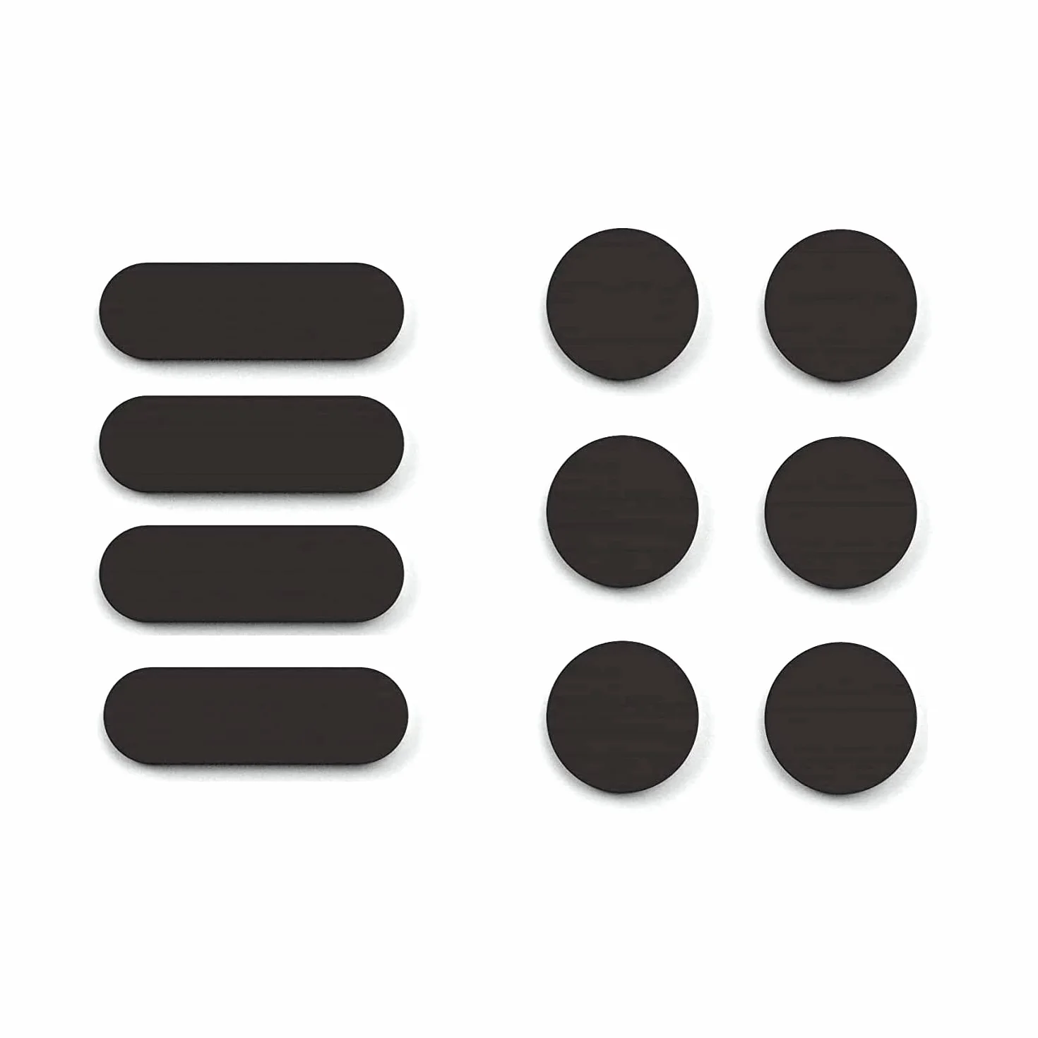 Fundas universales para cámaras Web, Accesorio de protección de privacidad, aplicación sin residuos, Cierre de Pantalla Seguro, Puntos y Barras, 20 Piezas, Negro (Negro)