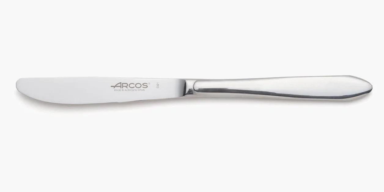 Arcos Cuchillo de Postre Acero Inoxidable 90 mm - Monoblock de una Pieza, Hoja Resistente 3 mm, Ideal para Repostería y Cocina - Serie Berlin