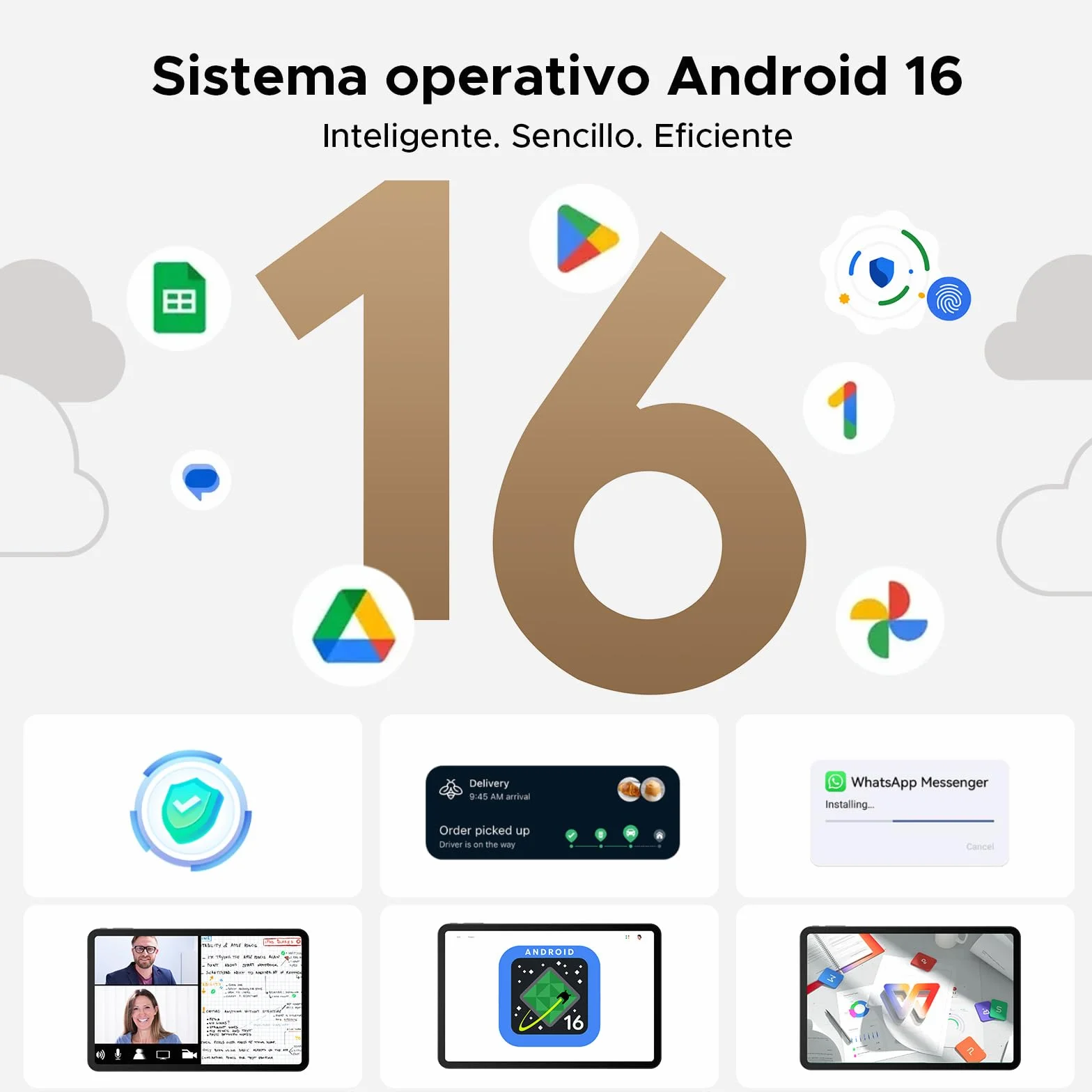 P13 Pro Tablet 13 Pulgadas 120Hz Android 16, 48GB RAM + 256GB ROM(TF 2TB), Tablet con Teclado y Lapiz, T7280 Octa-Core, 12000mAh/18W, 16MP+8MP, Gemini AI, Widevine L1, Face ID, Dual SIM 4G, Azul