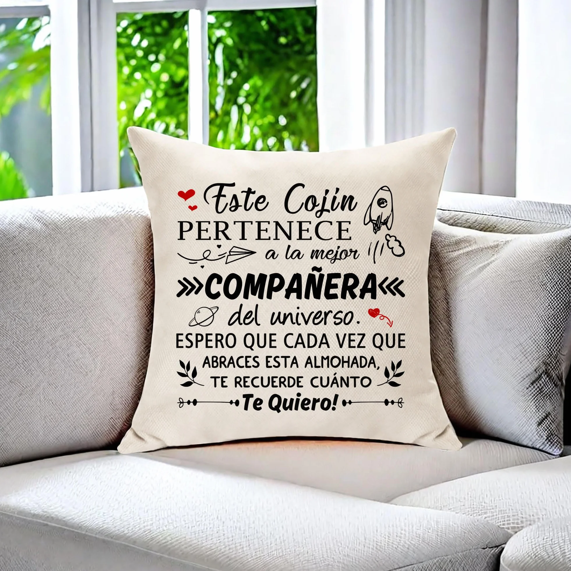 Funda de Cojín Personalizado Regalos Compañera Amigas Despedida Empresa Navidad Trabajo Colegas Decoración