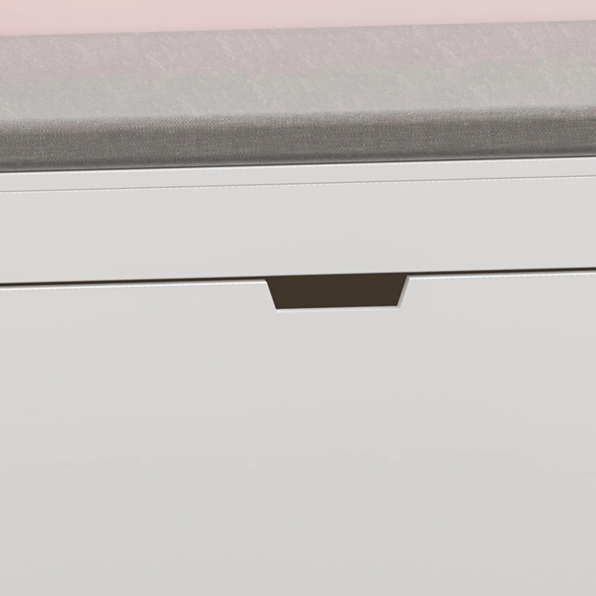 Vestnes Banco Infantil con Cajones Organizador Zapatero para Niños Cojín 100 x 45 x 70 cm Rosa/Blanco
