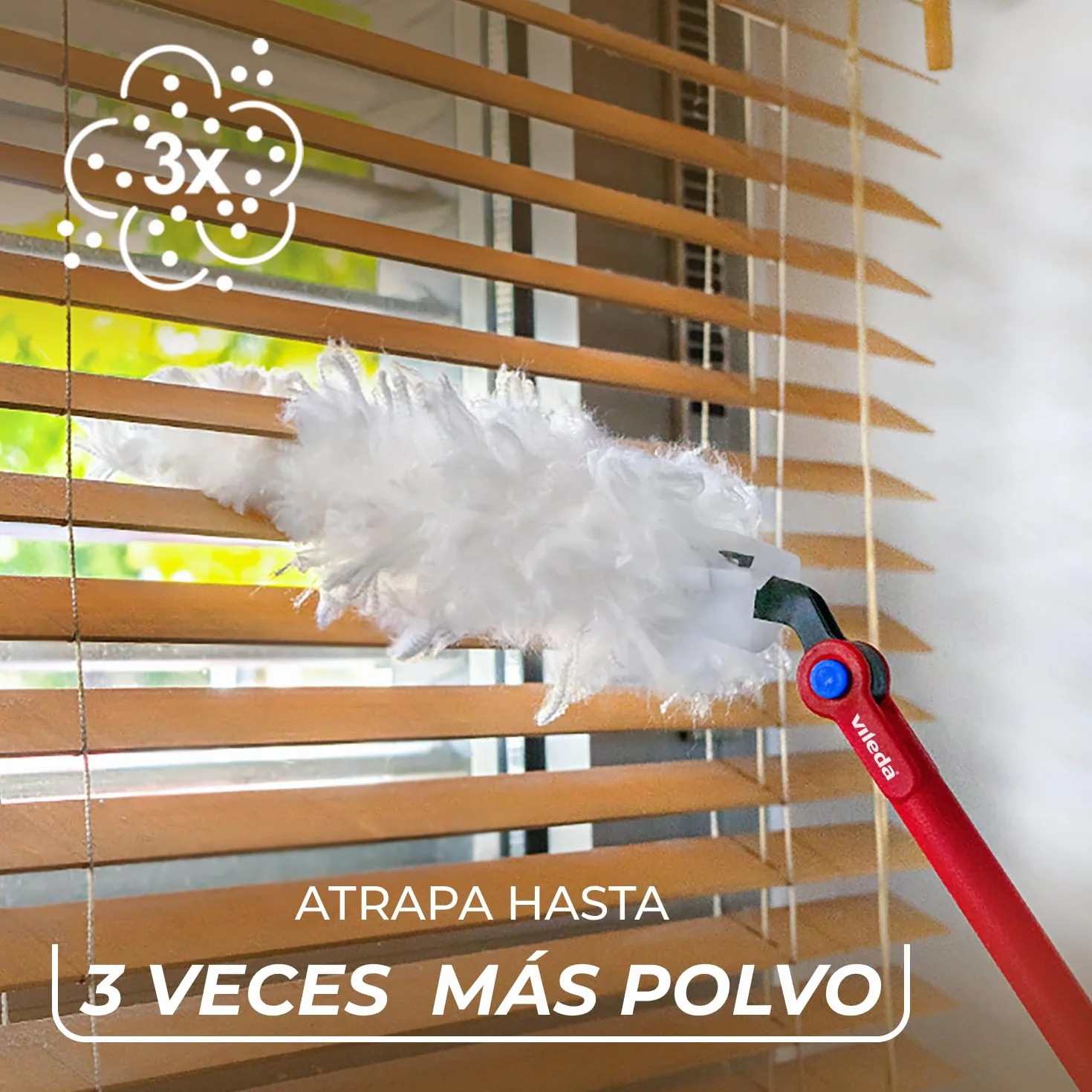 Vileda Flex & Catch Kit para Quitar Polvo 15 recambios Mango Extensible 93 cm