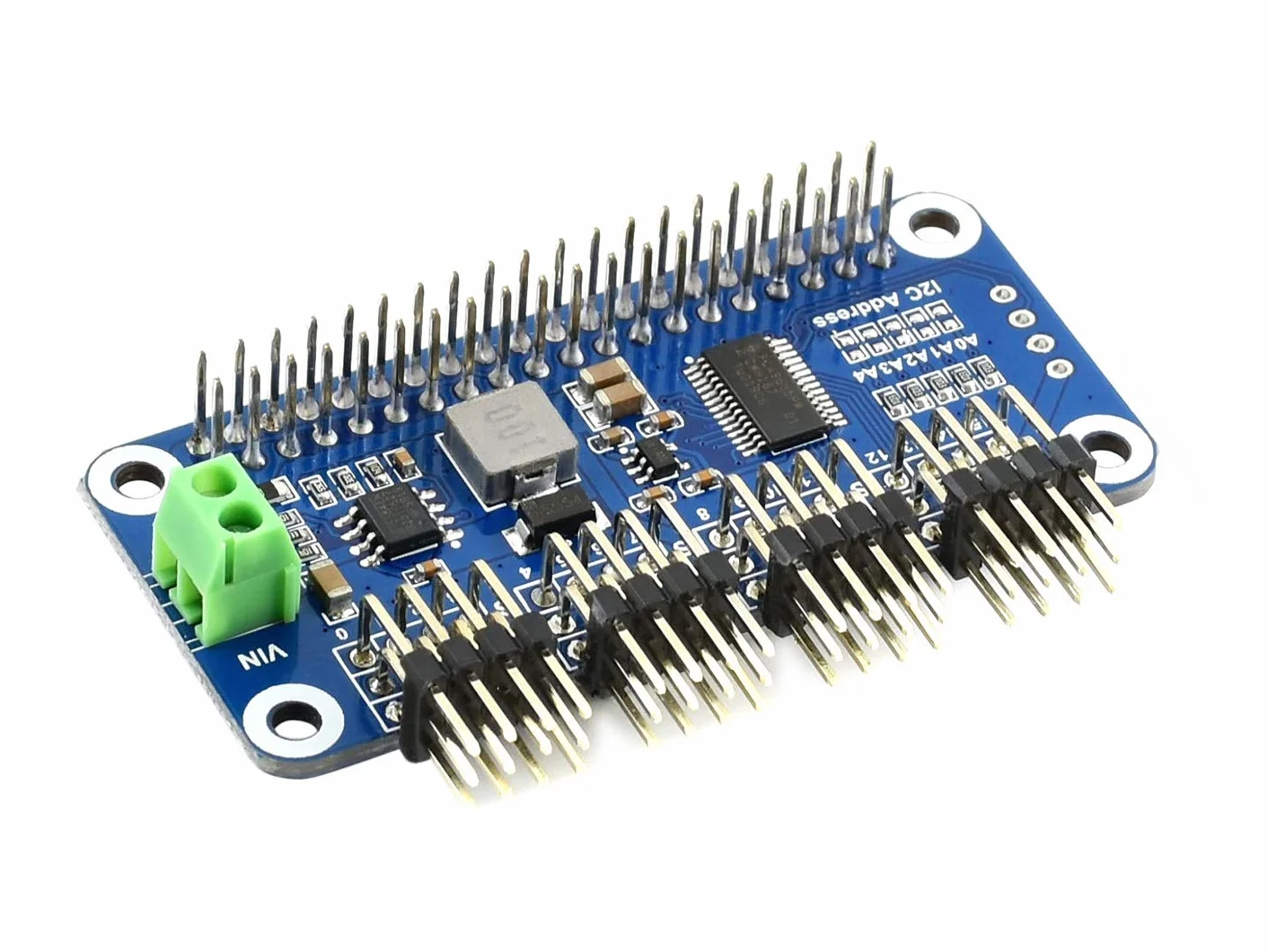 Waveshare Servo Driver Hat (B) for Raspberry Pi 16-Channel 12-bit I2C Interface Right Angle Pinheader