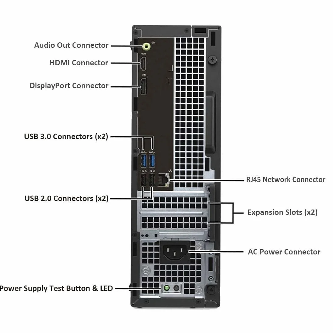Dell Optiplex 3040 SFF - Ordenador de sobremesa (Intel Core i5-6500, 8 GB de RAM, 256 GB SSD, WiFi, Bluetooth, teclado QWERTY, Windows 11 Pro (reacondicionado)