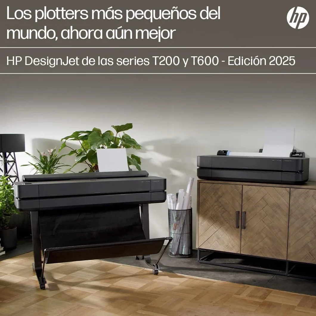 HP DesignJet T650, 61cm (5HB08D), Impresora Gran Formato, Plotter, Estándar A4-A1, 81 Impresiones A1/h, Wi-Fi,Ethernet,USB, 2400x1200 dpi,Metal Reciclado, Edición 2025, Garantía 2 Años, Click, Negro