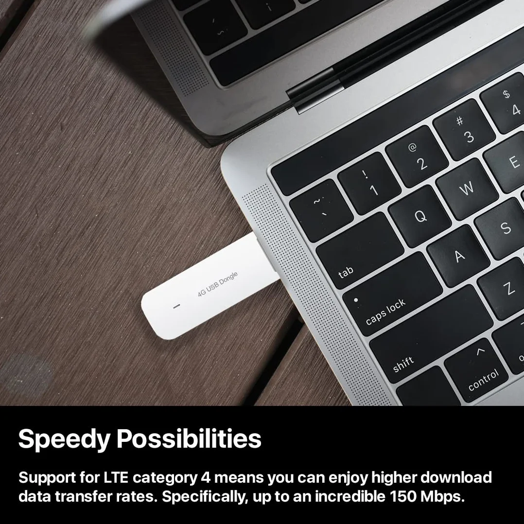 Brovi E3372-325, Cat 4 LTE/4G 150 Mbps, dongle Wi-Fi de Viaje de bajo Costo, Desbloqueado a Todas Las Redes, Color Blanco