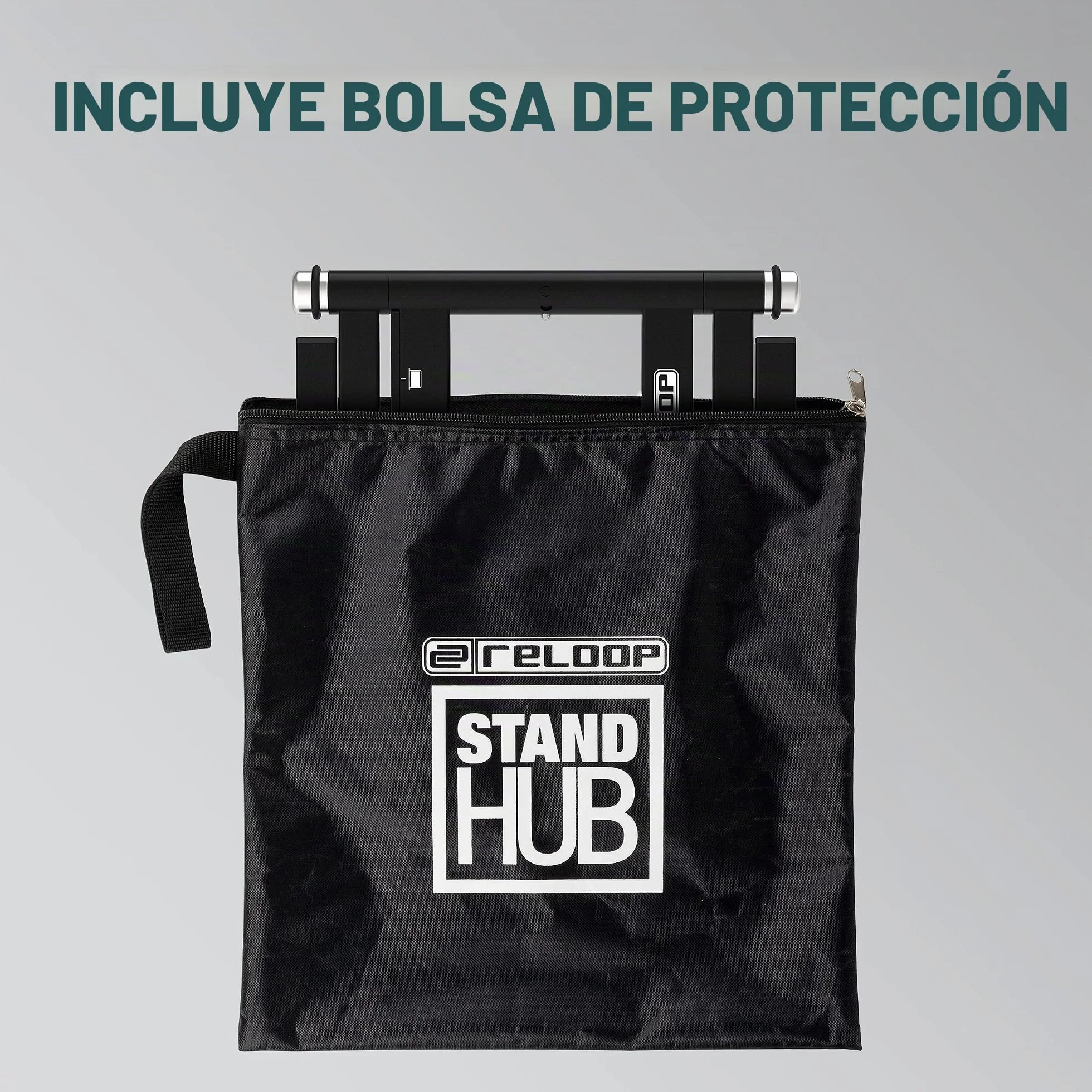 Reloop Stand Hub Innovadora combinación de soporte para portátil y hub usb-c avanzado con alimentación Powerdrive
