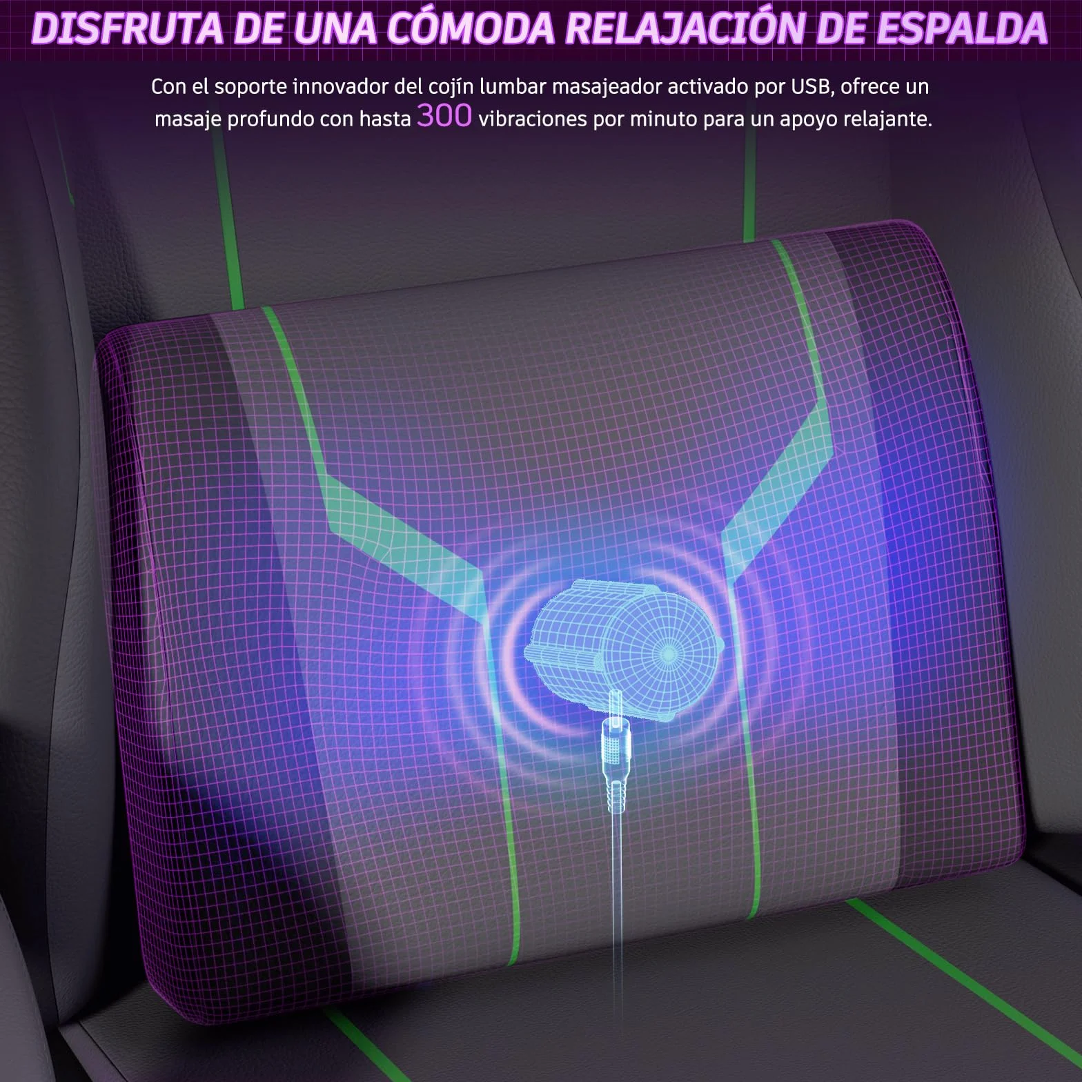Soontrans Silla Gaming con Masaje Lumbar, Reposapiés Retráctil, Respaldo Inclinable 135°, Carga 150kg (Cuero Gris)
