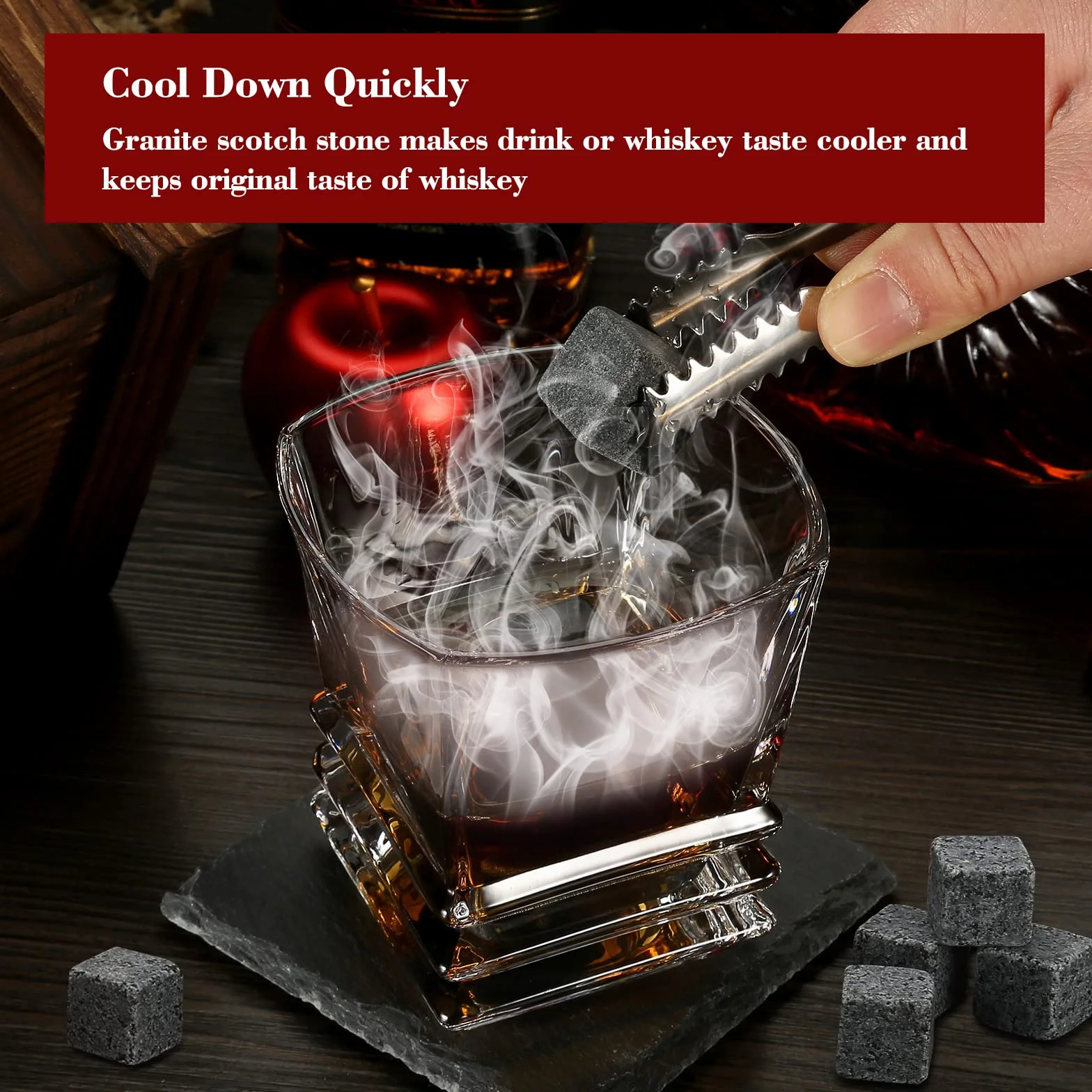 Walnut Kit de Ahumador de Cóctel con Mechero Madera para Whisky Bourbon Regalo
