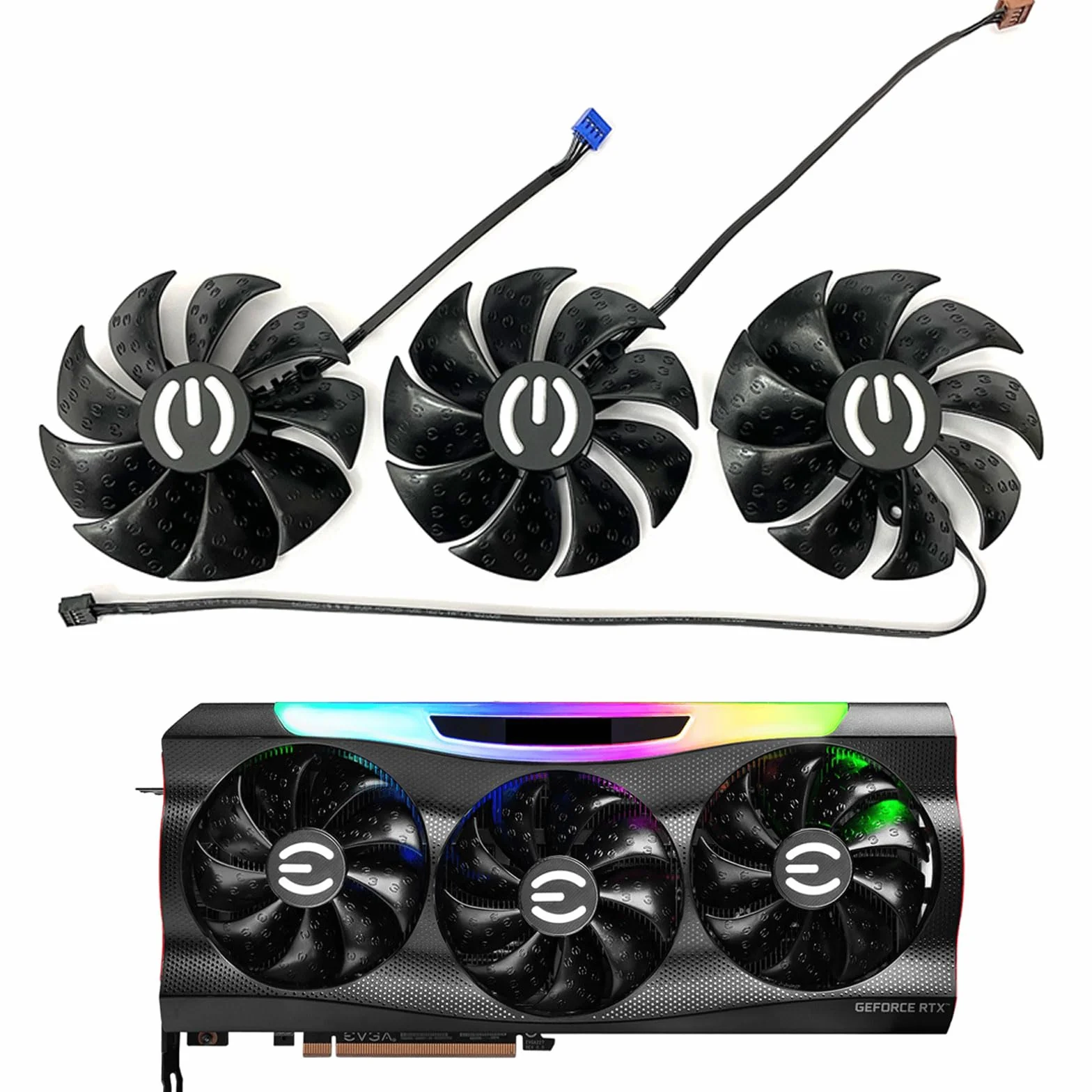 Ventilador de refrigeración de tarjeta gráfica PLD09220S12H de 87 mm de repuesto para EVGA GeForce RTX 3070 3080 TI 3090 FTW3 Ultra Gaming Cooler Fan