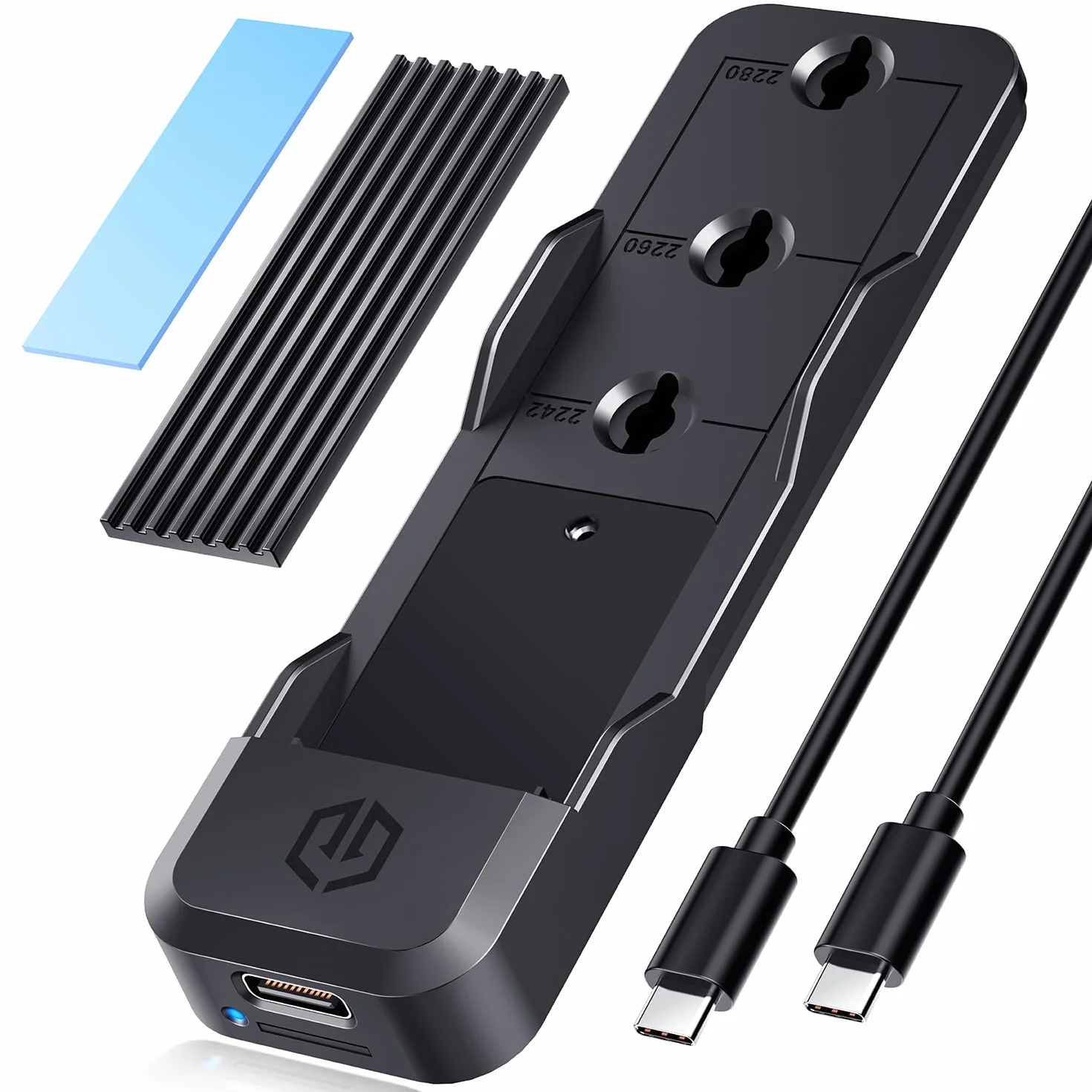 GRAUGEAR M2 - Estación de acoplamiento para NVMe PCIe & NGFF SATA M.2 SSD M-Key/M+B Key in 2280/2260/2242/2230, USB3.2 Gen2 10 Gbps compatible con PC, portátil, tablet PS5 Xbox