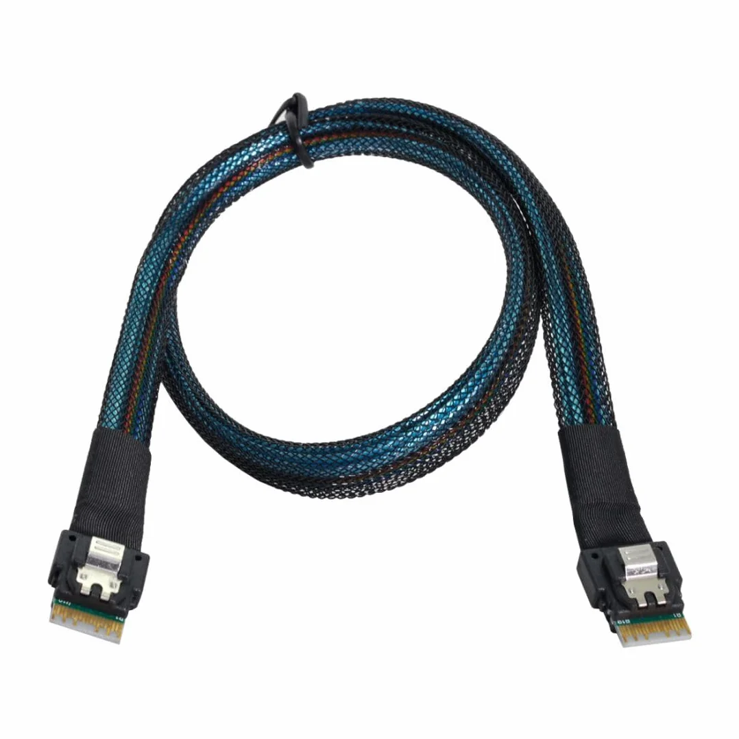 chenyang Slim Line SAS 4.0 sff-8654 4i 38Pin Host a sff-8654 38Pin objetivo RAID cable 50 cm