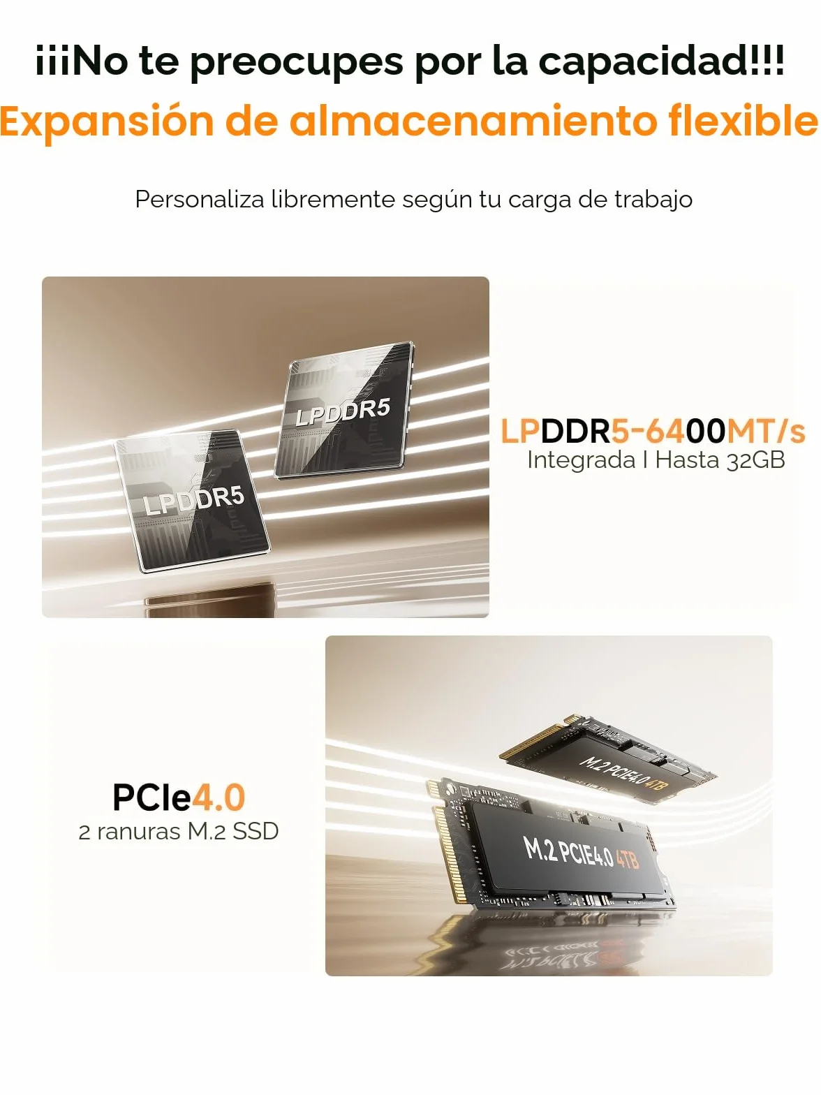 MINISFORUM UM750L Slim Mini PC,AMD Ryzen 5 7545U Mini Computer (6C/12T, hasta 4,9 GHz), 16 GB LPDDR5 y 1 TB SSD PCIe 4.0, DP/HDMI/USB4, 4 x USB Tipo A, 2.5G LAN, WIFI6E/BT5.2