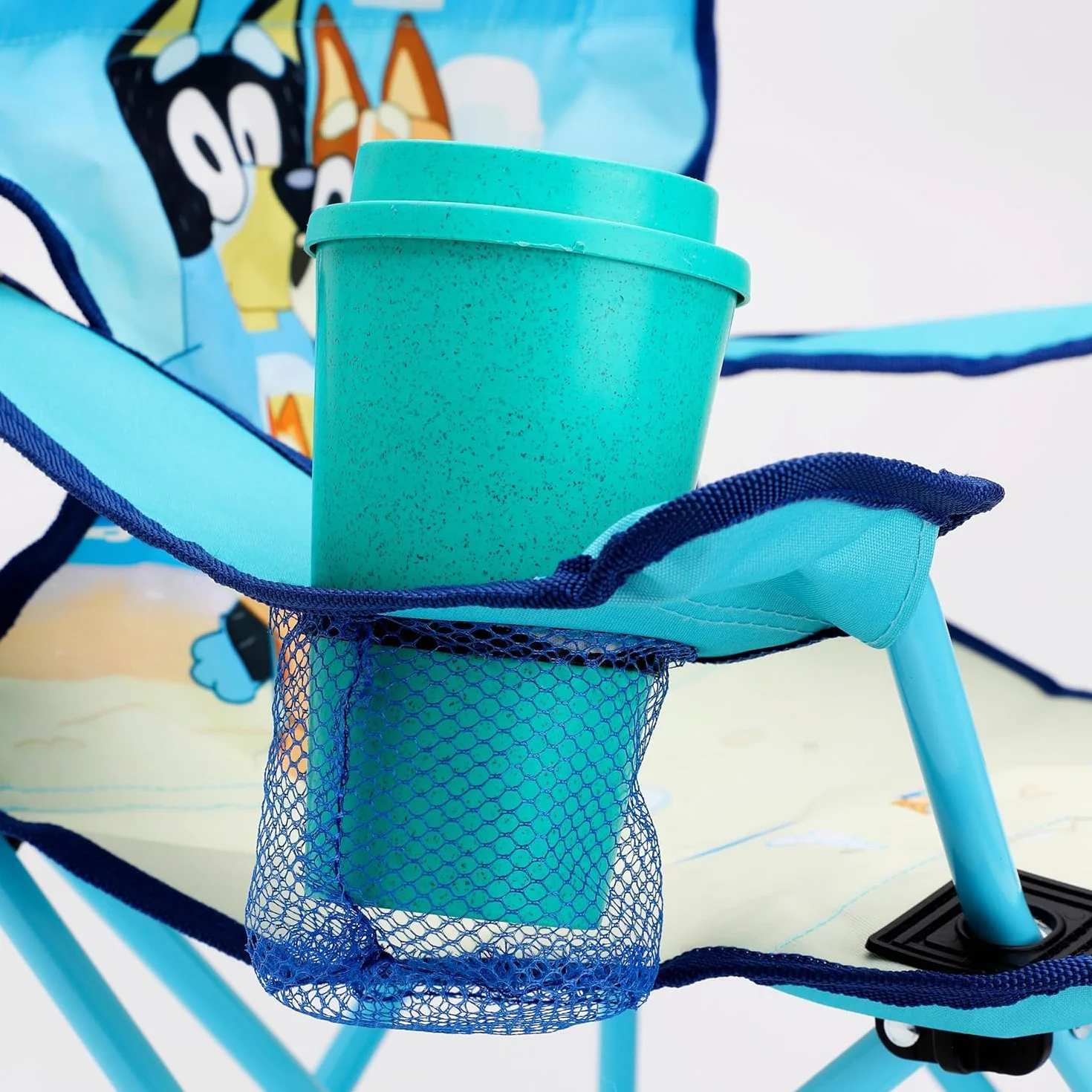 Toyland Silla Plegable para Acampar para niños Bluey & Bingo con portavasos