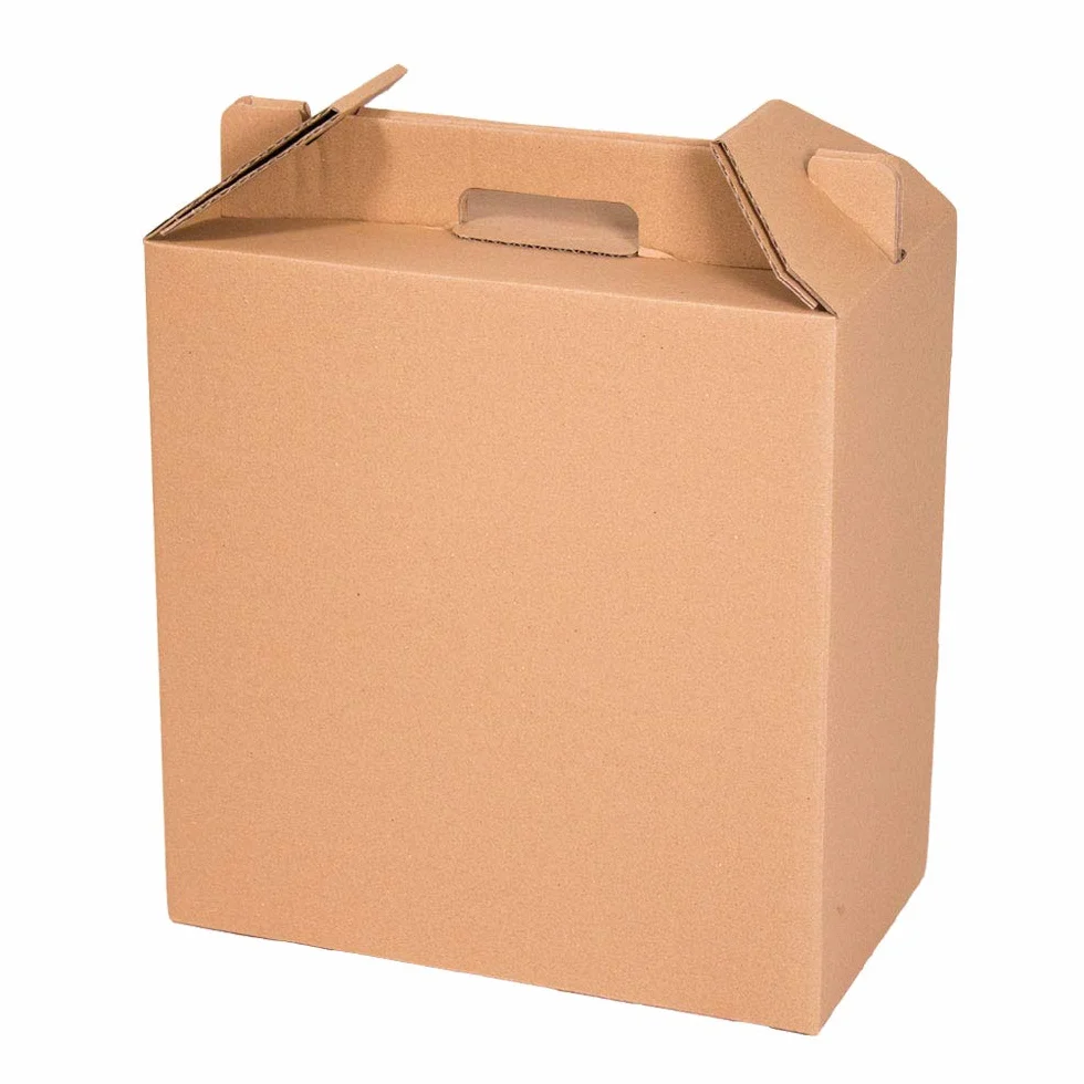 Caja para Vino Marrón, Estuche de 6 Botellas, 4 Unidades