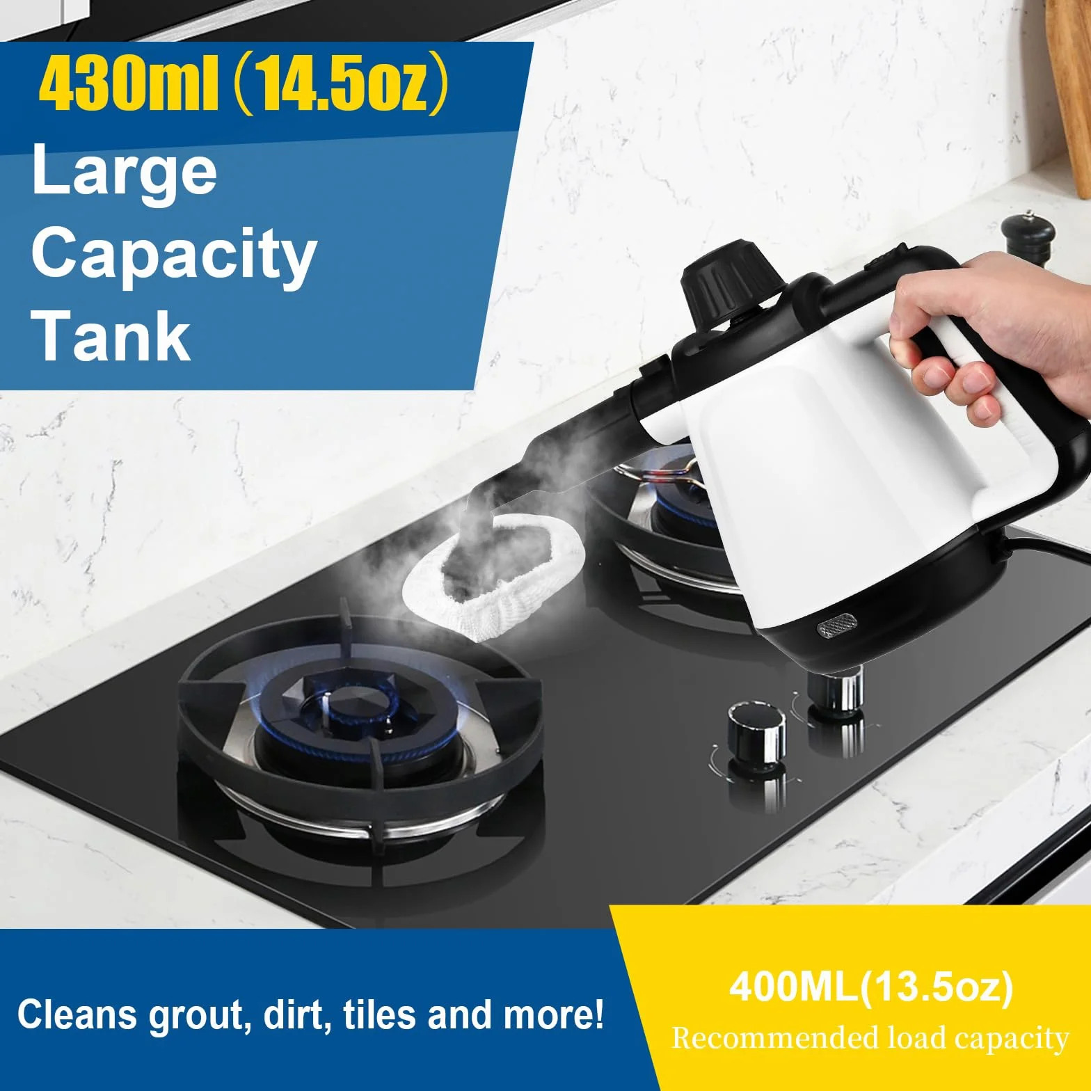 Vaporeta Limpieza Hogar 430ml 1200W 3,5 Bar 9 Accesorios