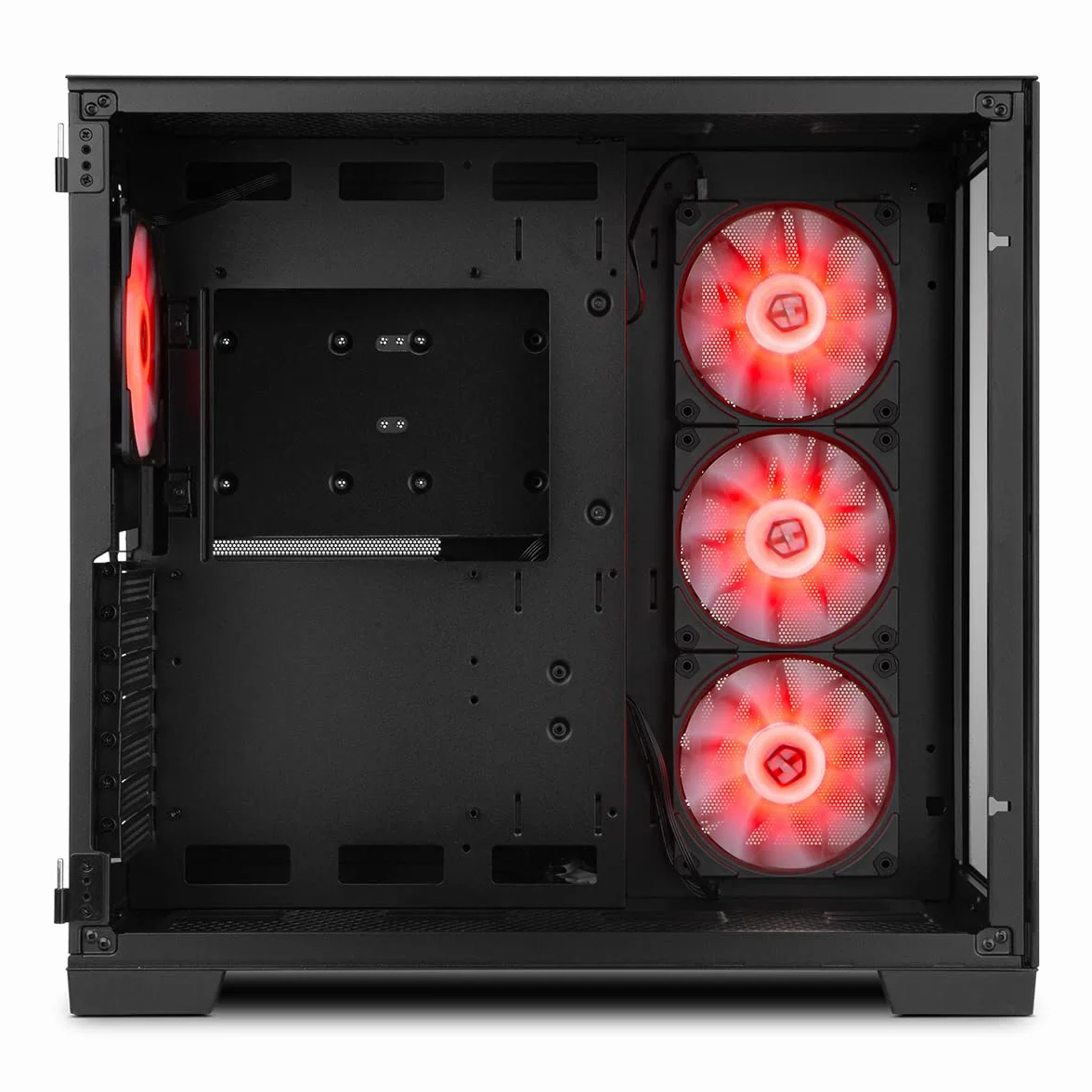 NOX Xtreme Products Hummer Astra – Semitorre ATX/Micro ATX con Cristal Templado, Ventiladores EASYLINK LED ARGB, hasta 10 Ventiladores, Soporta Gráficas Grandes, USB 3.0, Negro