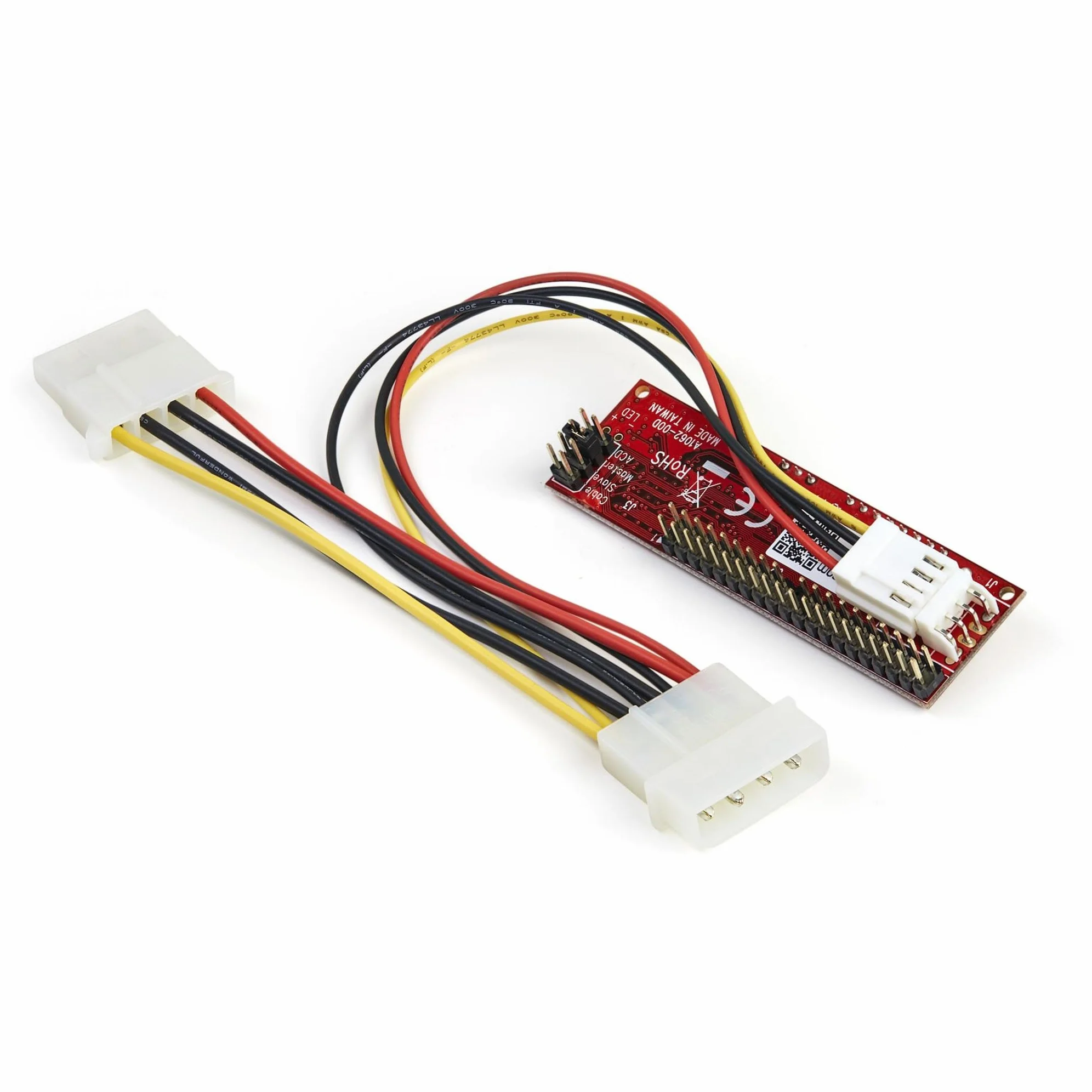 StarTech.com Conversor Adaptador IDE PATA de 40 pines a SATA - Convertidor para Disco Duro SSD - 1x IDE Macho - 1x SATA - 1x SP4 Macho (IDE2SAT2)