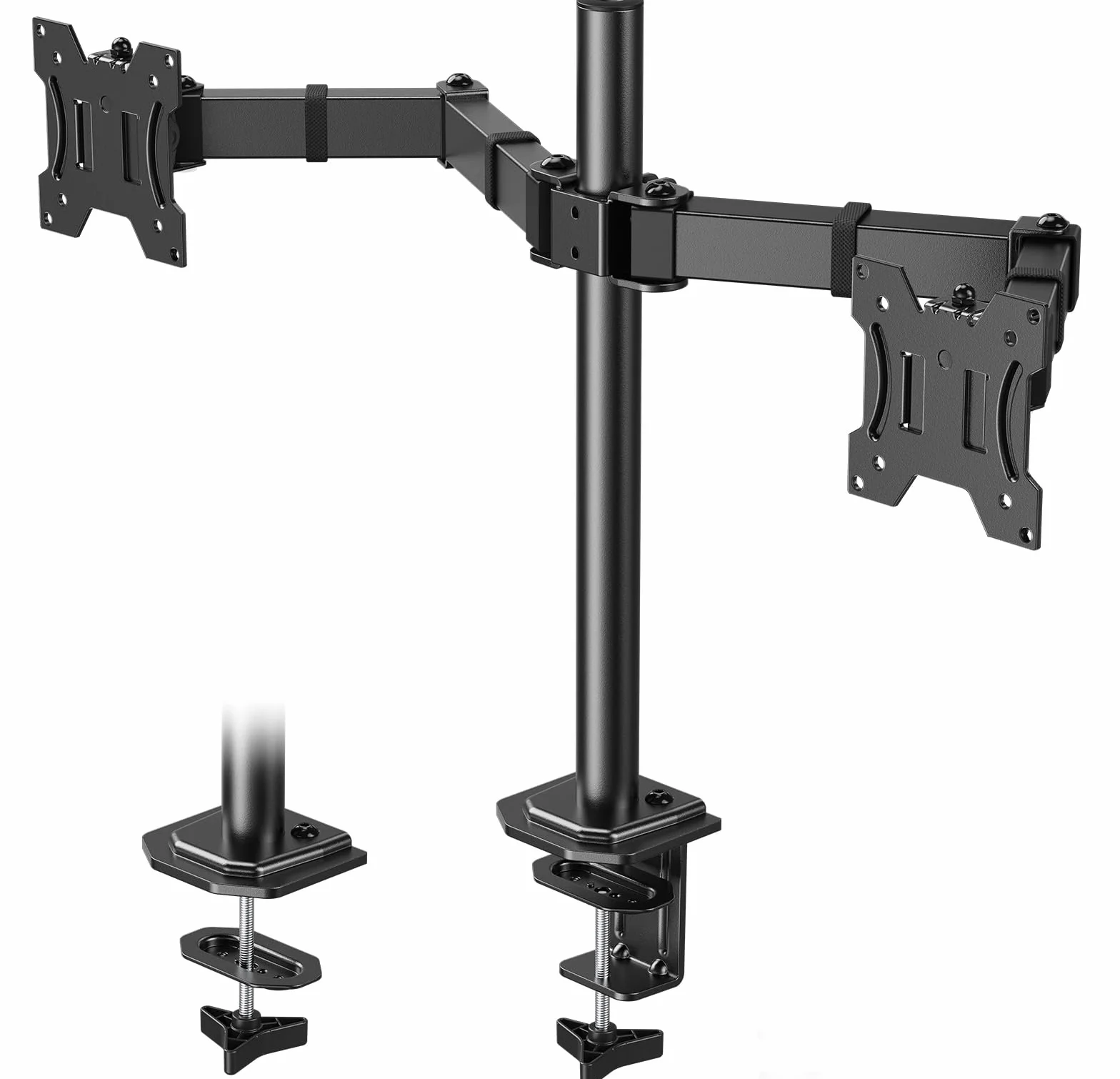 HUANUO Soporte de Monitor Dual para Pantallas de 13 a 30 Pulgadas, Brazo de Monitor Doble Ajustable con rotación giratoria de inclinación, 10 kg por Brazo, Soporte de Pantalla Doble para Montaje VESA