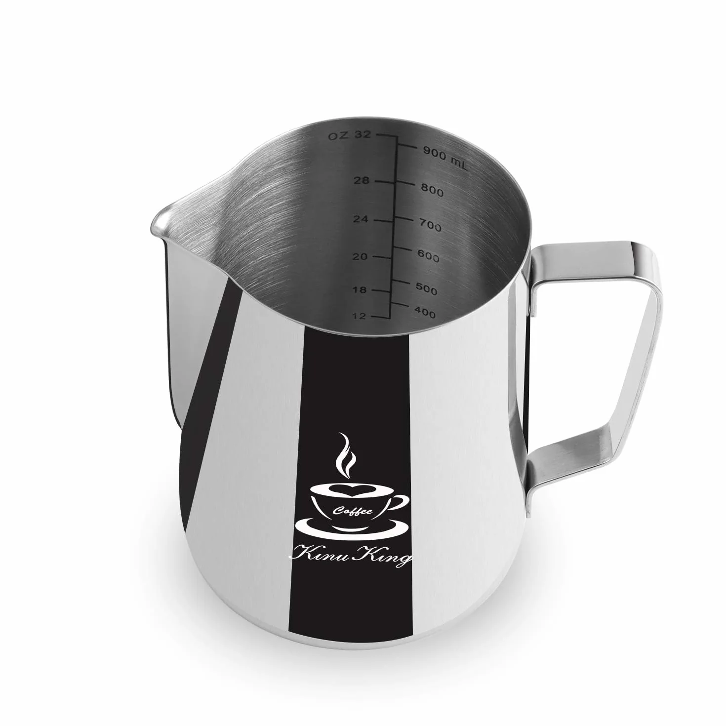 Jarra de leche acero inoxidable 900 ml 32 oz OneChois para espumador capuchino