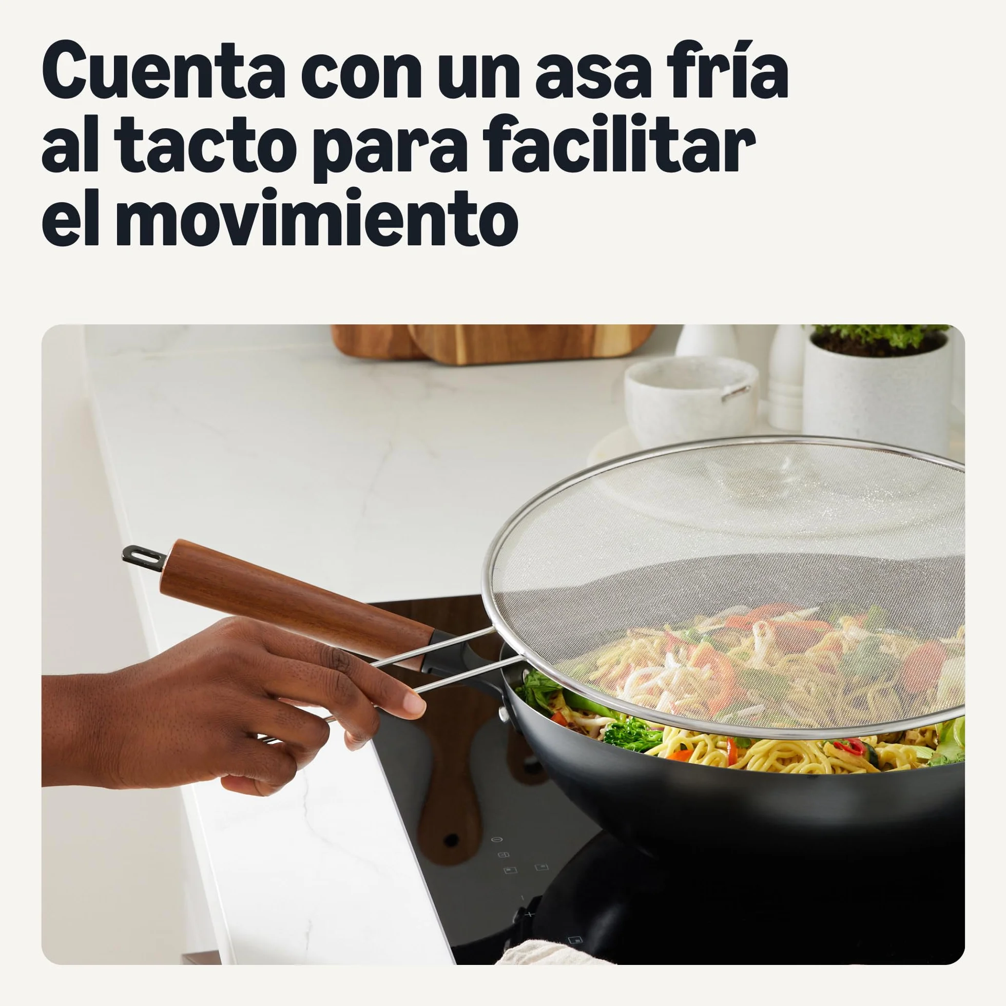 Amazon Basics Protector de Salpicaduras para Sartén 33,0cm Acero Inoxidable Apto para Lavavajillas