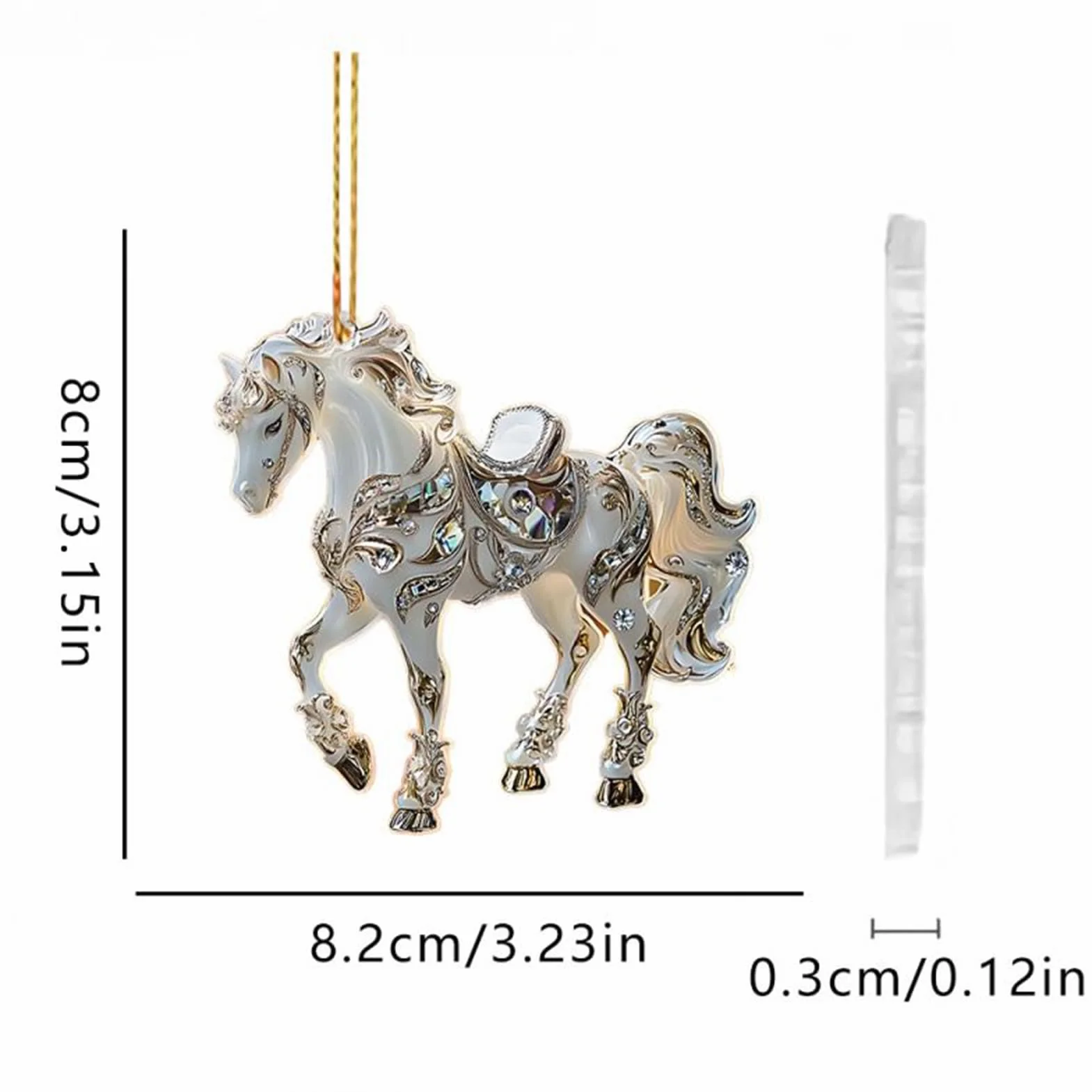 Decoraciones De Caballo Figura Acrílica 2D con Colgante Western Hogar