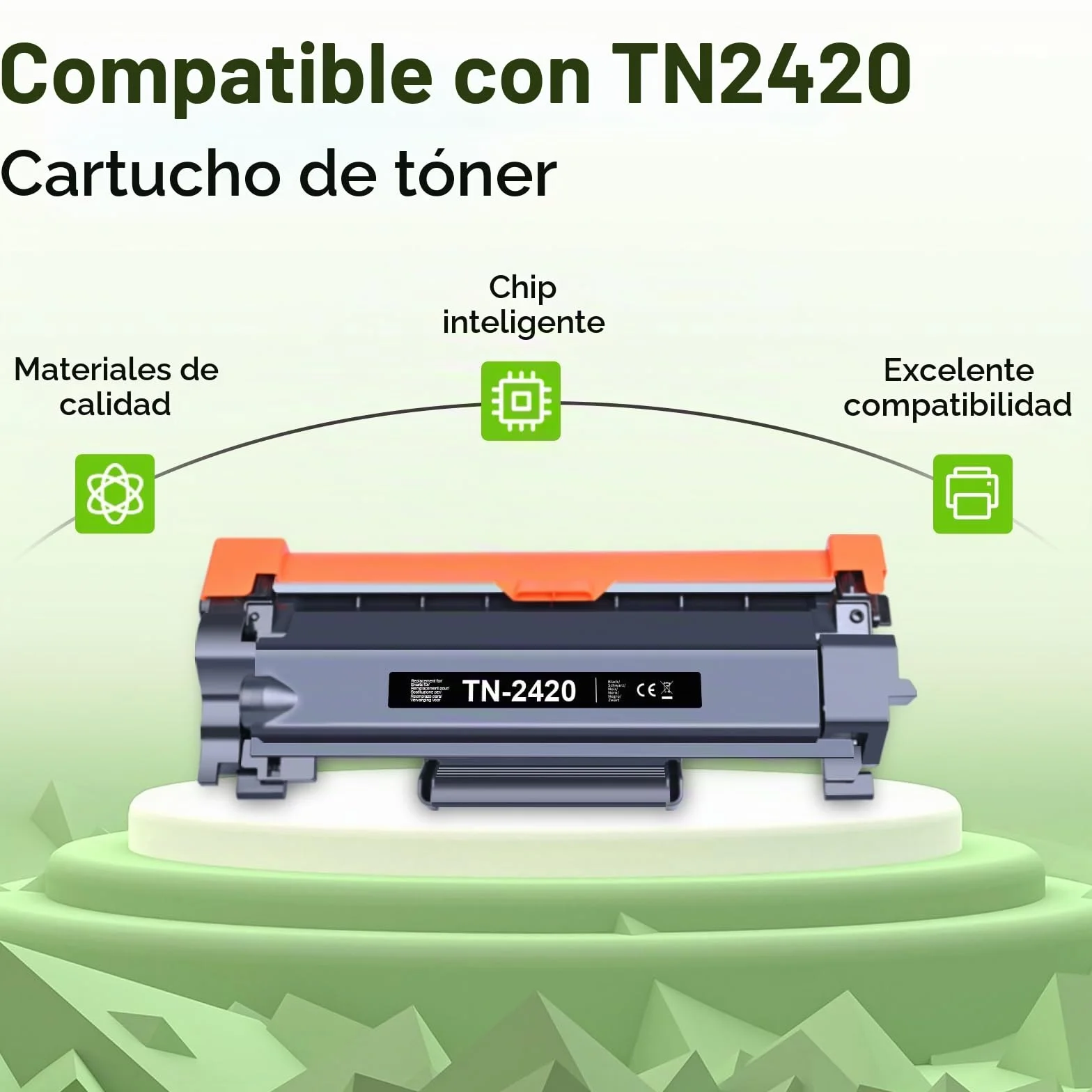 swiss toner TN2420 Cartucho de tóner Compatible con Tn2420 Toner Brother TN-2420 para Toner Brother MFC-L2710DW MFC-L2710DN MFC-L2730DW MFC-L2750DW HL-L2375DW DCP-L2510D DCP-L2530DW, 2X Negro