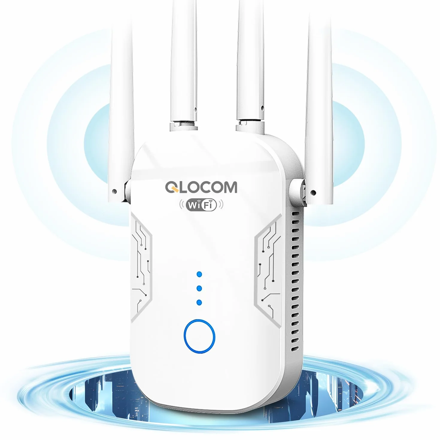 2026 Nuevo Amplificador Señal WiFi 1200Mbps Repetidor WiFi, Doble Banda 5GHz y 2.4GHz Extensor WiFi con WPS, WiFi Booster Compatible con Todos los Routers