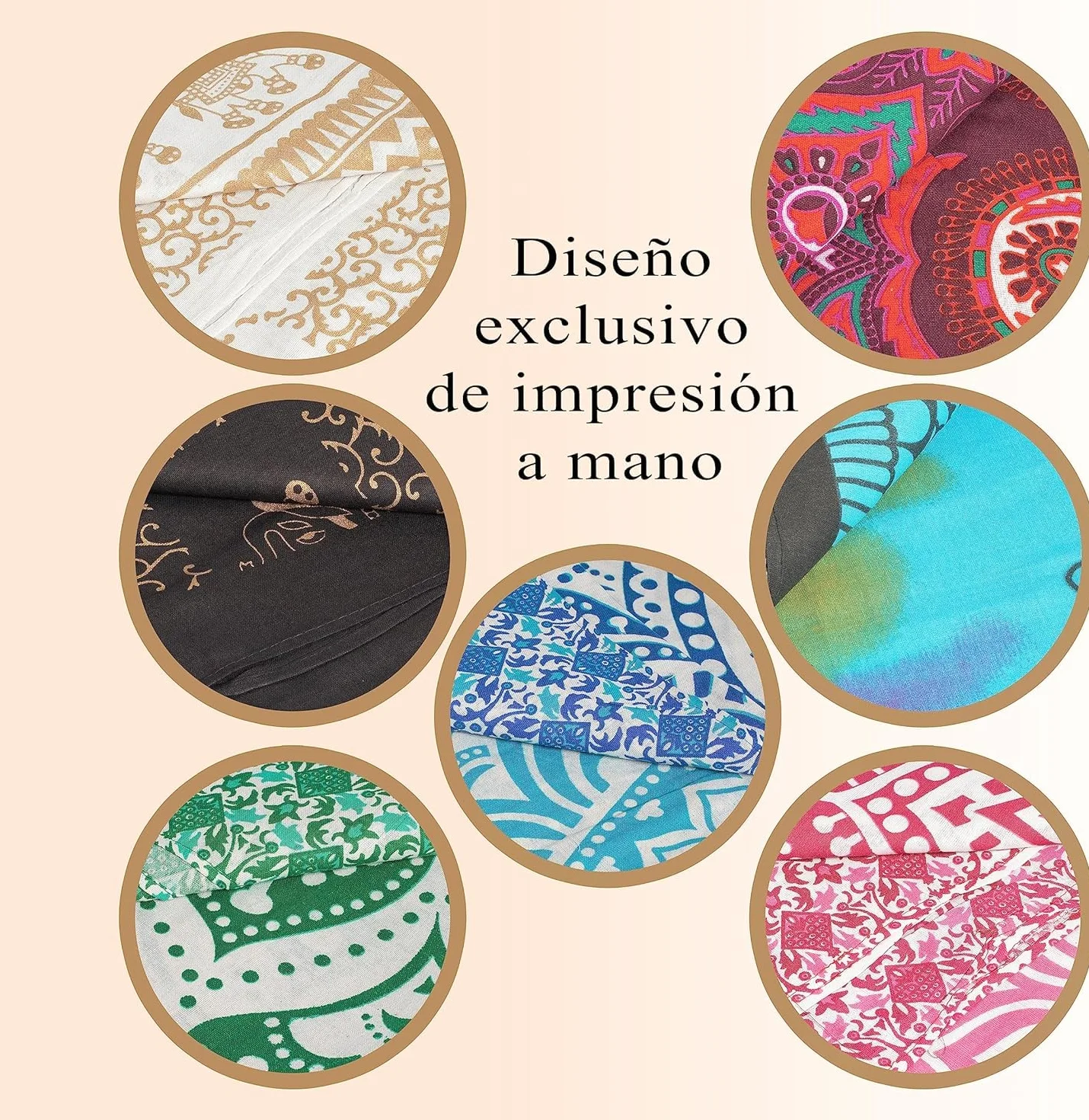 BRICOMIRAS Tapiz de Playa Grande antiarena Mandala 2X Verde