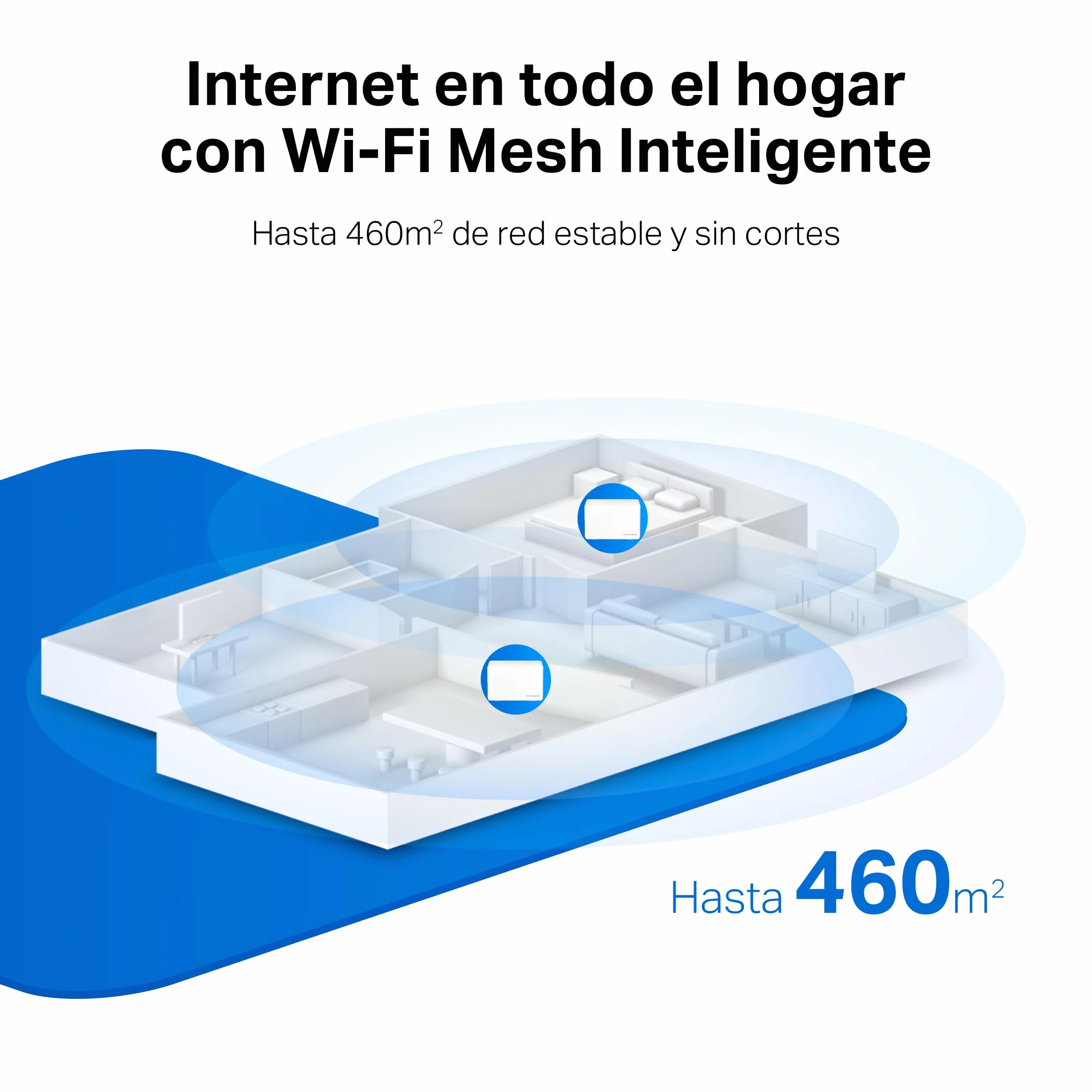 Mercusys Halo H3000X(2-Pack) - Router Sistema WiFi 6 Mesh, AX3000, Doble Banda, Cobertura hasta 420 m², 3X Puerto Gigabit por Unidad, Administración de la Red, Fácil Configuración con App, WPA3