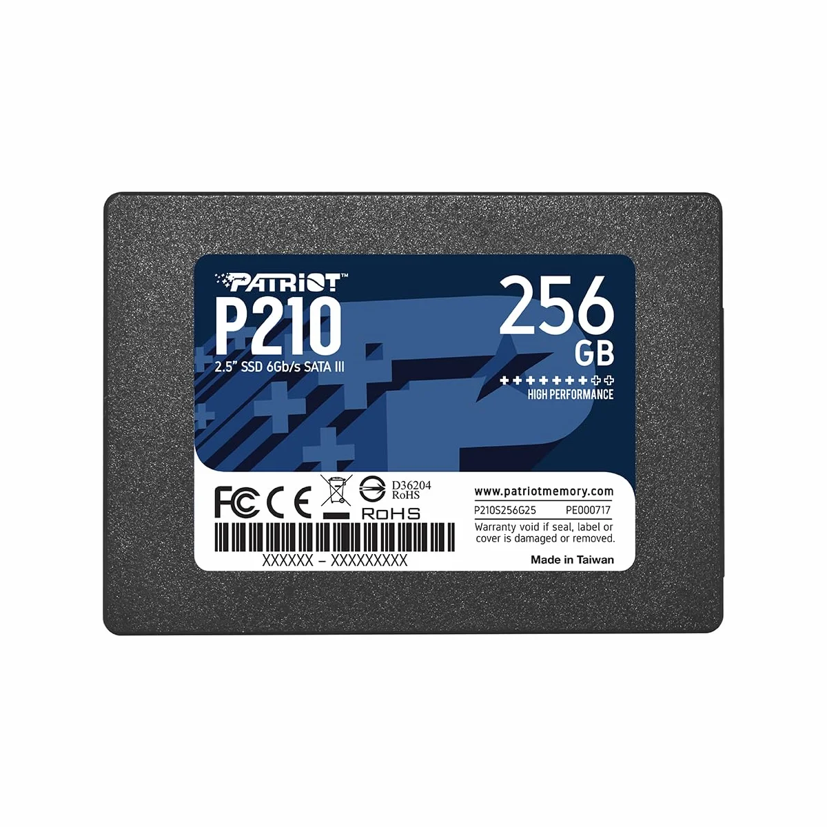 Patriot P210 SSD 256GB SATA III Disco Sólido Interno 2.5" - P210S256G25