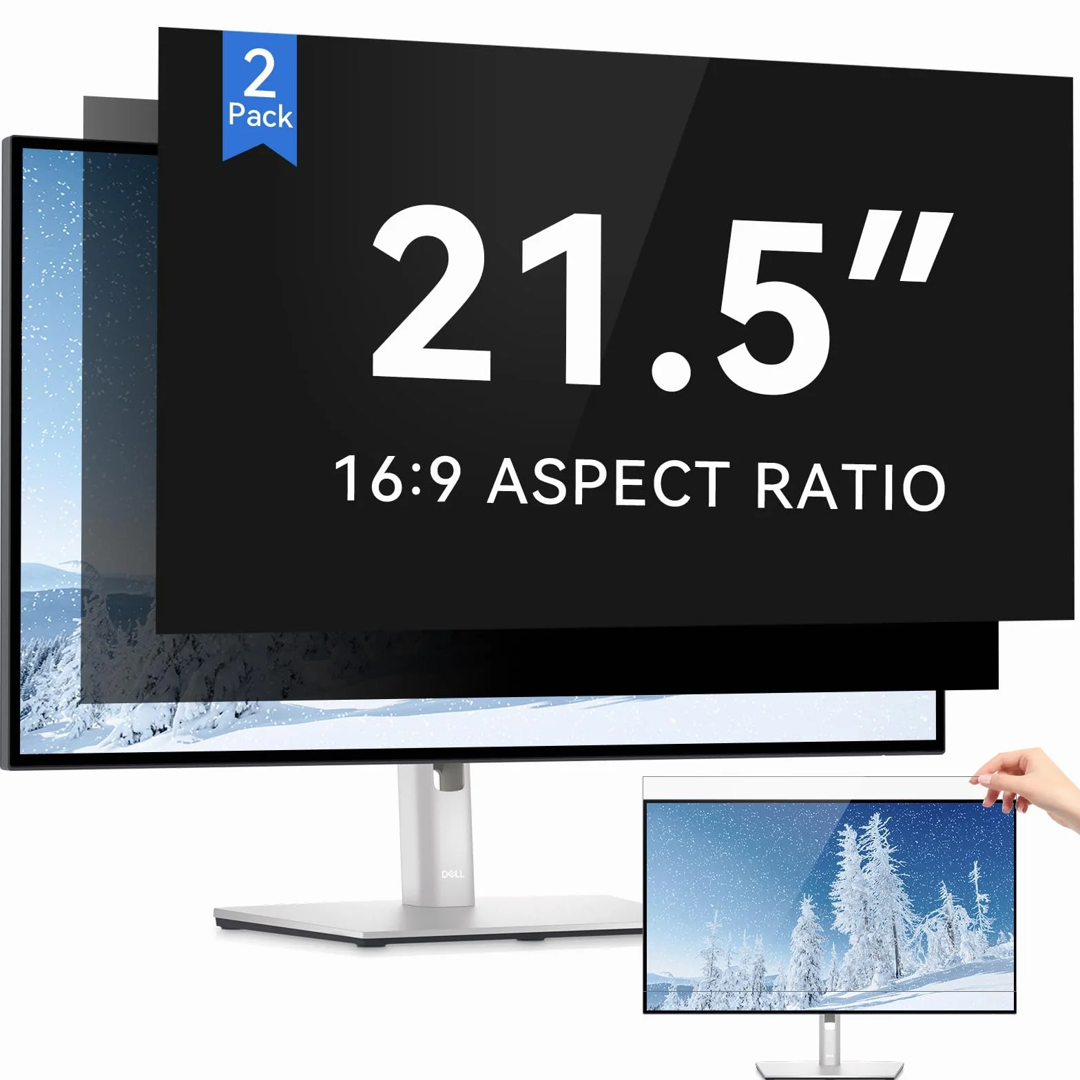 IPROKKO 2 unidades de 21,5 pulgadas para ordenador de 16:9, protección de privacidad extraíble, antideslumbramiento, protector de pantalla, filtro de privacidad para HP Dell Acer Lenovo