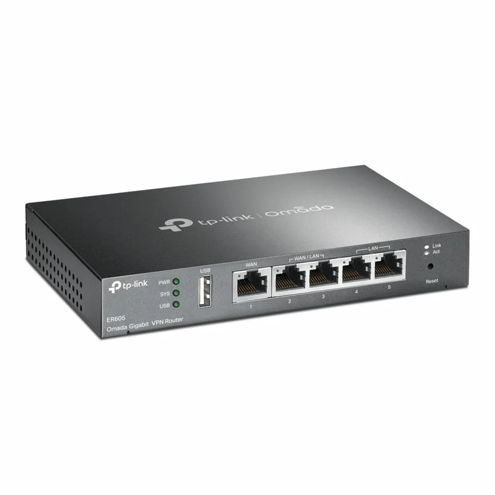 TP-Link TL-R605 - VPN Router Gigabit, Multi-WAN Load Balance, 5-Port, Business Firewall, Omada SDN, OpenVPN, IPsec, QoS, VLAN, Secure Enterprise Gateway