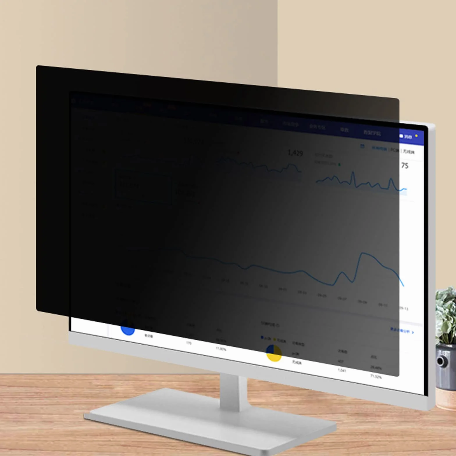 Filtro de privacidad,pantalla antirreflejos,película negra,Anti UV Premium Privacy Screen Filter,para monitores de 12"-28" pulgadas(Panorámica),Fácil de colocar y retirar con pestañas adhesivas